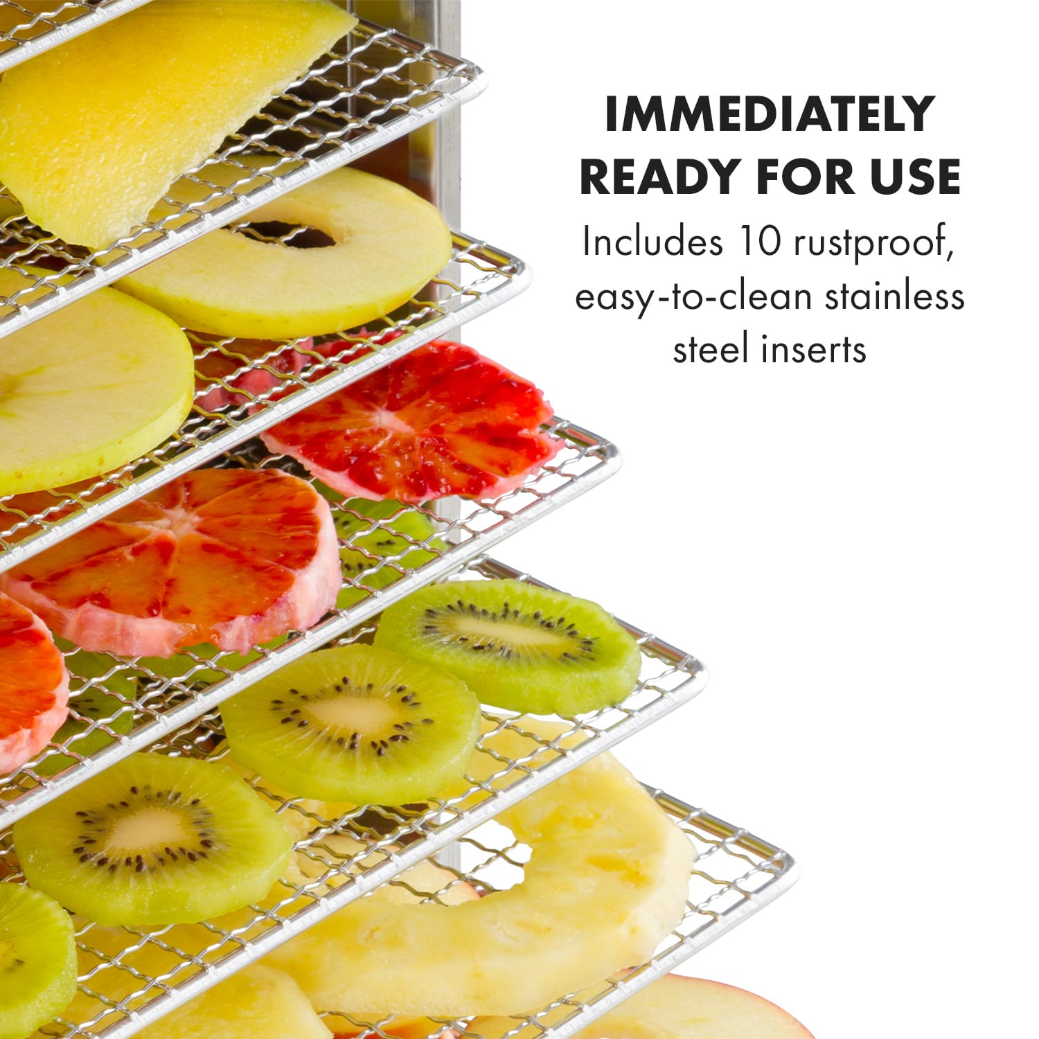 Captain Jerky 110, Food Dehydrator, 1000W, 30-90 ° C, 24h Timer, Stainless Steel 10 stages