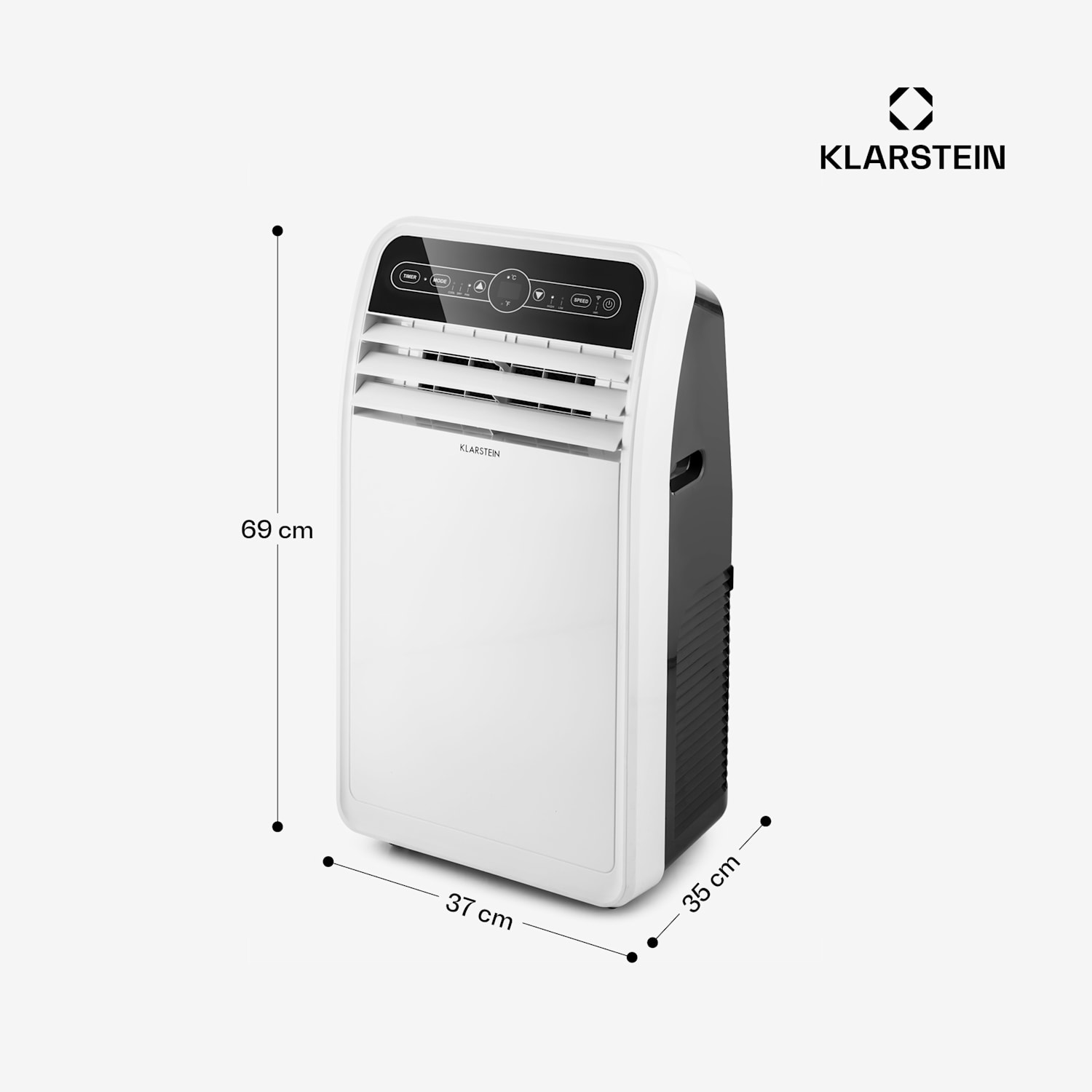 Metrobreeze New York Smart 7k - Climatizzatore mobile, 7000 BTU/2,1 kW, classe energetica A, telecomando 7.000 BTU | Bianco