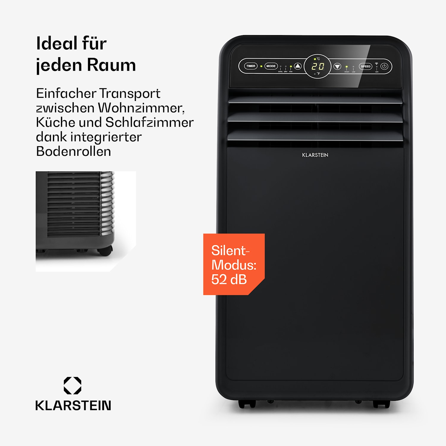 Metrobreeze New York Smart 7k mobile Klimaanlage 7000 BTU/2,1 kW 7.000 BTU | Schwarz
