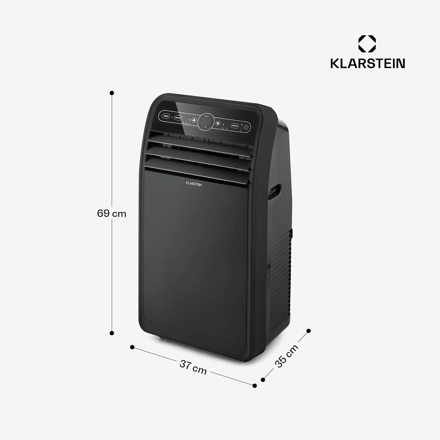 Metrobreeze New York Smart 7k - Climatizzatore mobile, 7000 BTU/2,1 kW, classe energetica A, telecomando 7.000 BTU | Nero