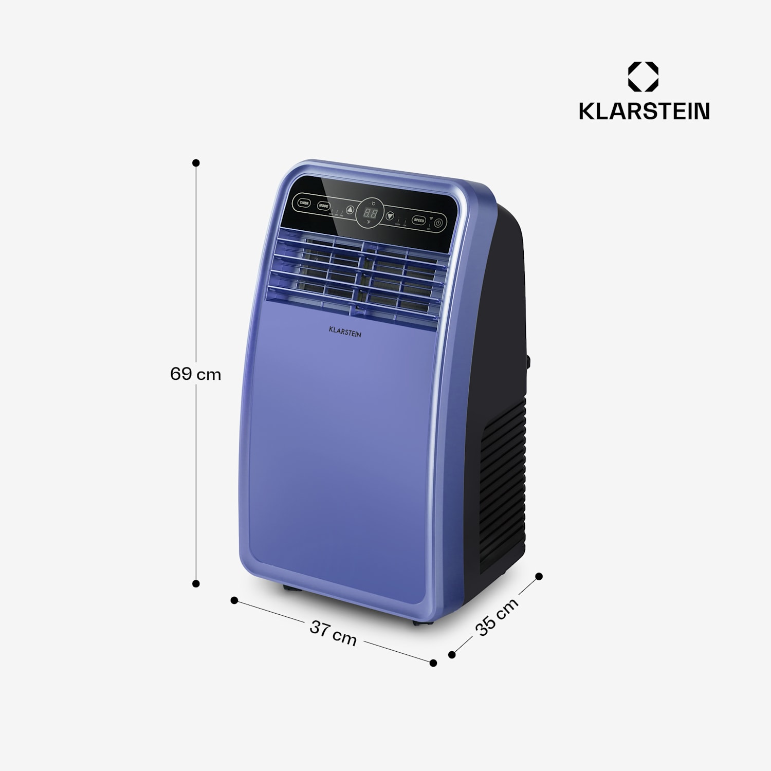 Metrobreeze New York Smart 7k mobile Klimaanlage 7000 BTU/2,1 kW 7.000 BTU | Kräftiges Lila