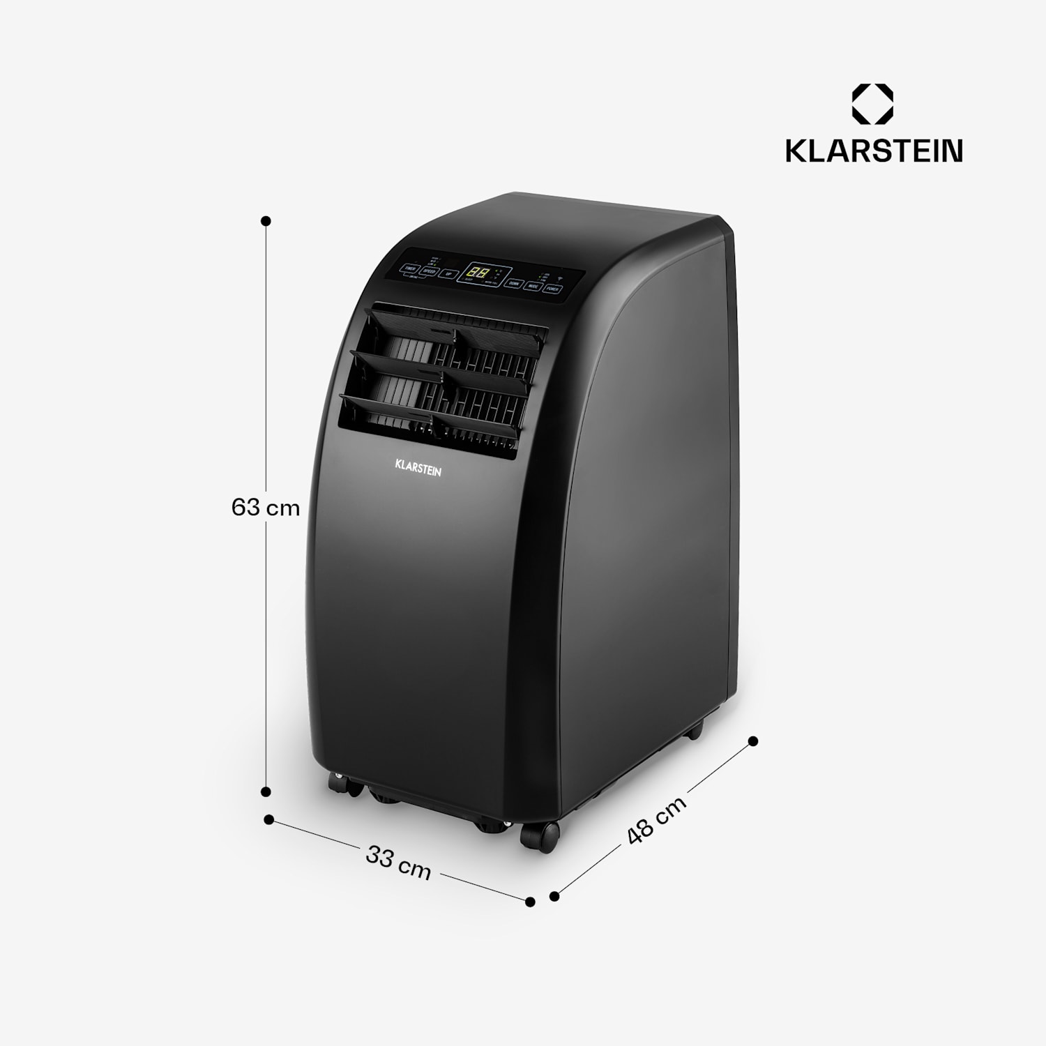 Metrobreeze Rom Smart mobile Klimaanlage 10.000 BTU 3 kW Fernbedienung Schwarz