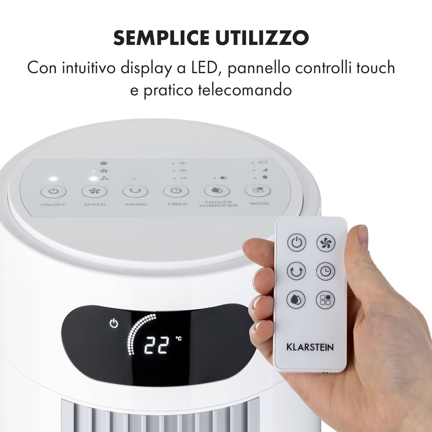 Skyscraper Frost - Raffrescatore evaporativo, 45 W, 7 litri, 2 piastre eutettiche, portatile 