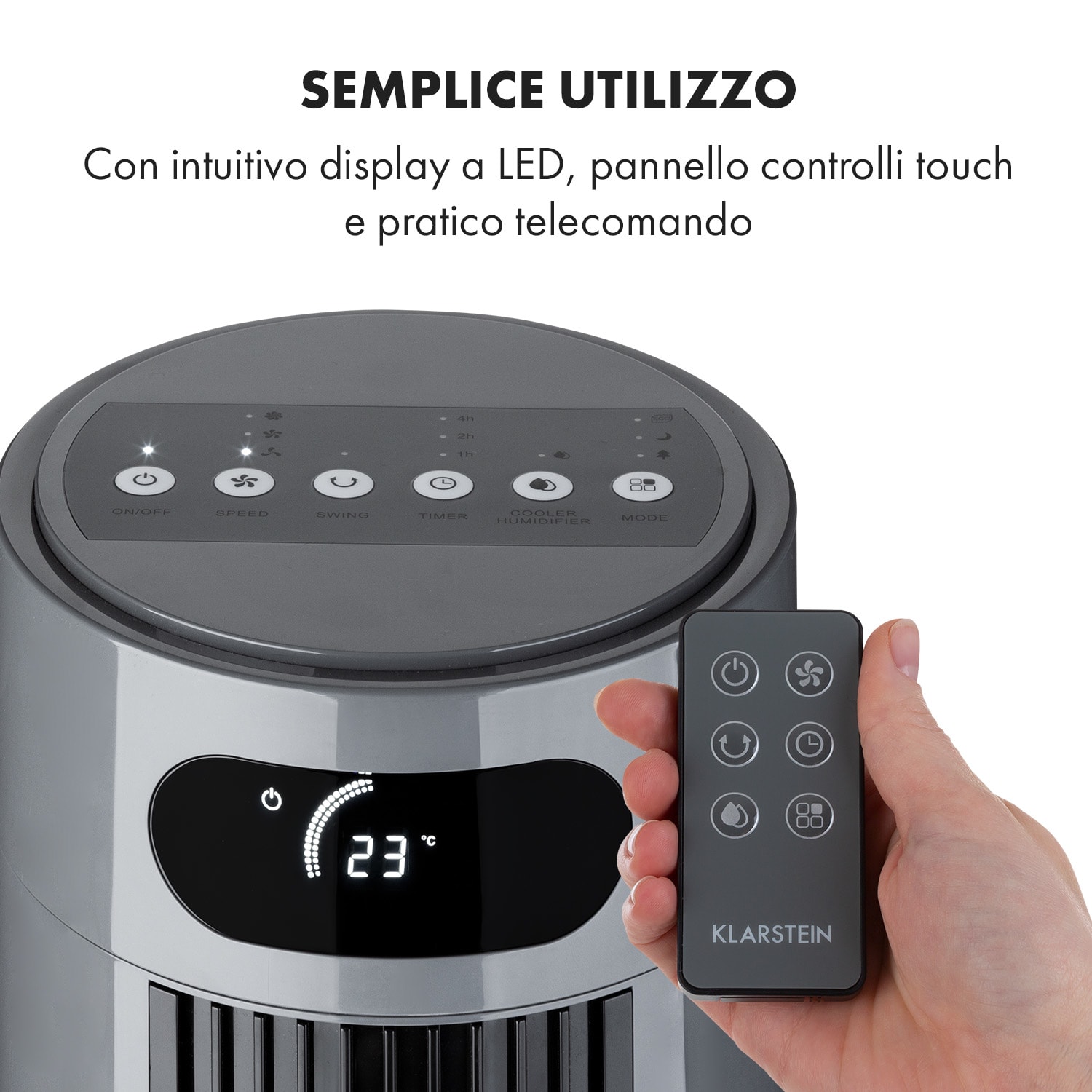 Skyscraper Frost - Raffrescatore evaporativo, 45 W, 7 litri, 2 piastre eutettiche, portatile 