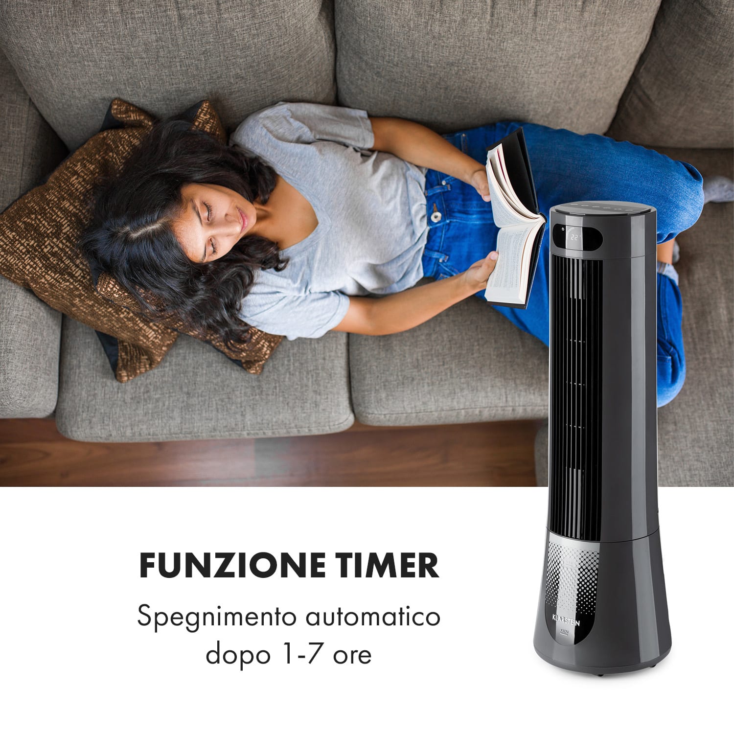 Skyscraper Frost - Raffrescatore evaporativo, 45 W, 7 litri, 2 piastre eutettiche, portatile 