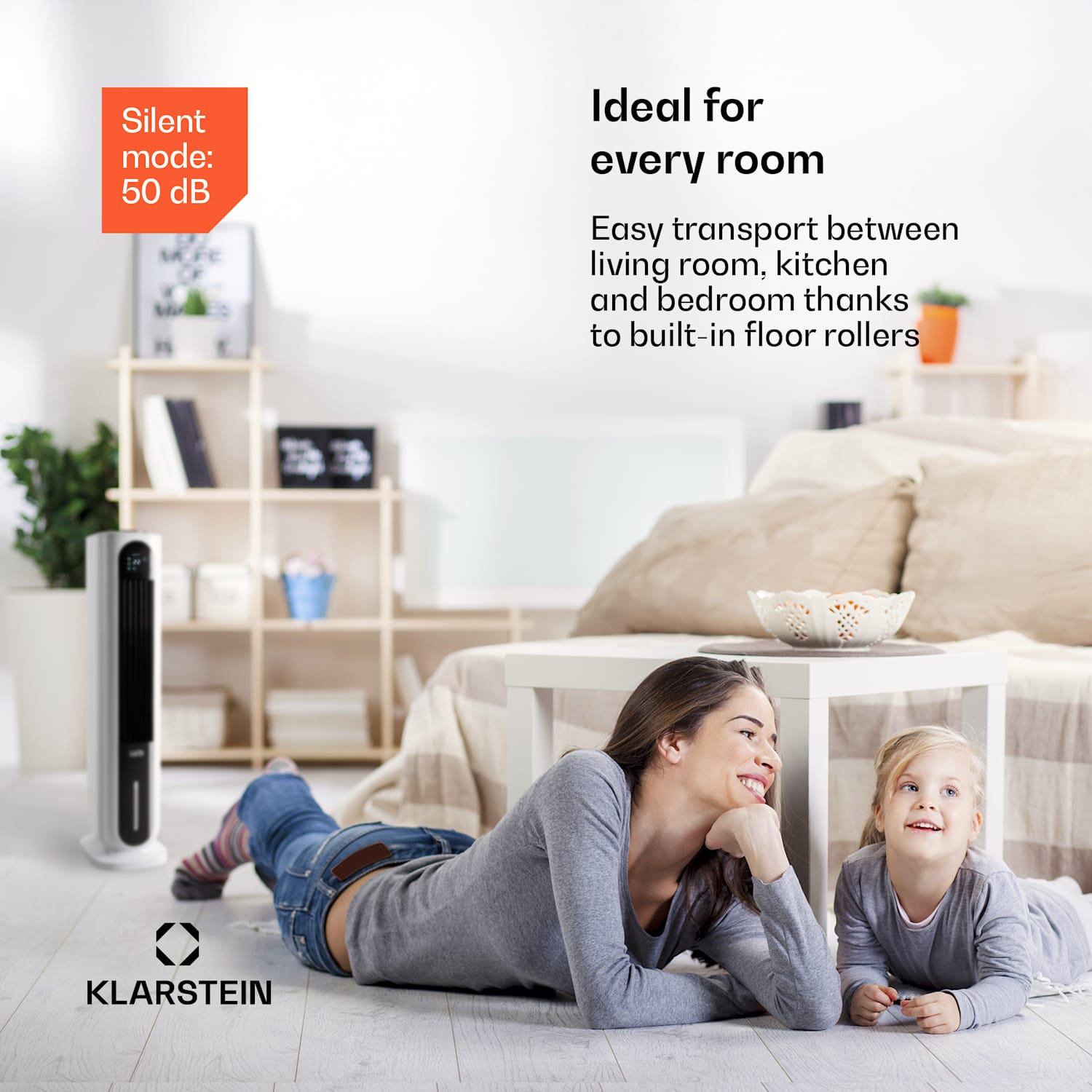Polar Tower Smart ventilator luchtkoeler 7L 85W afstandsbediening 5x koelelement 330 m³/h | Ja | Wit