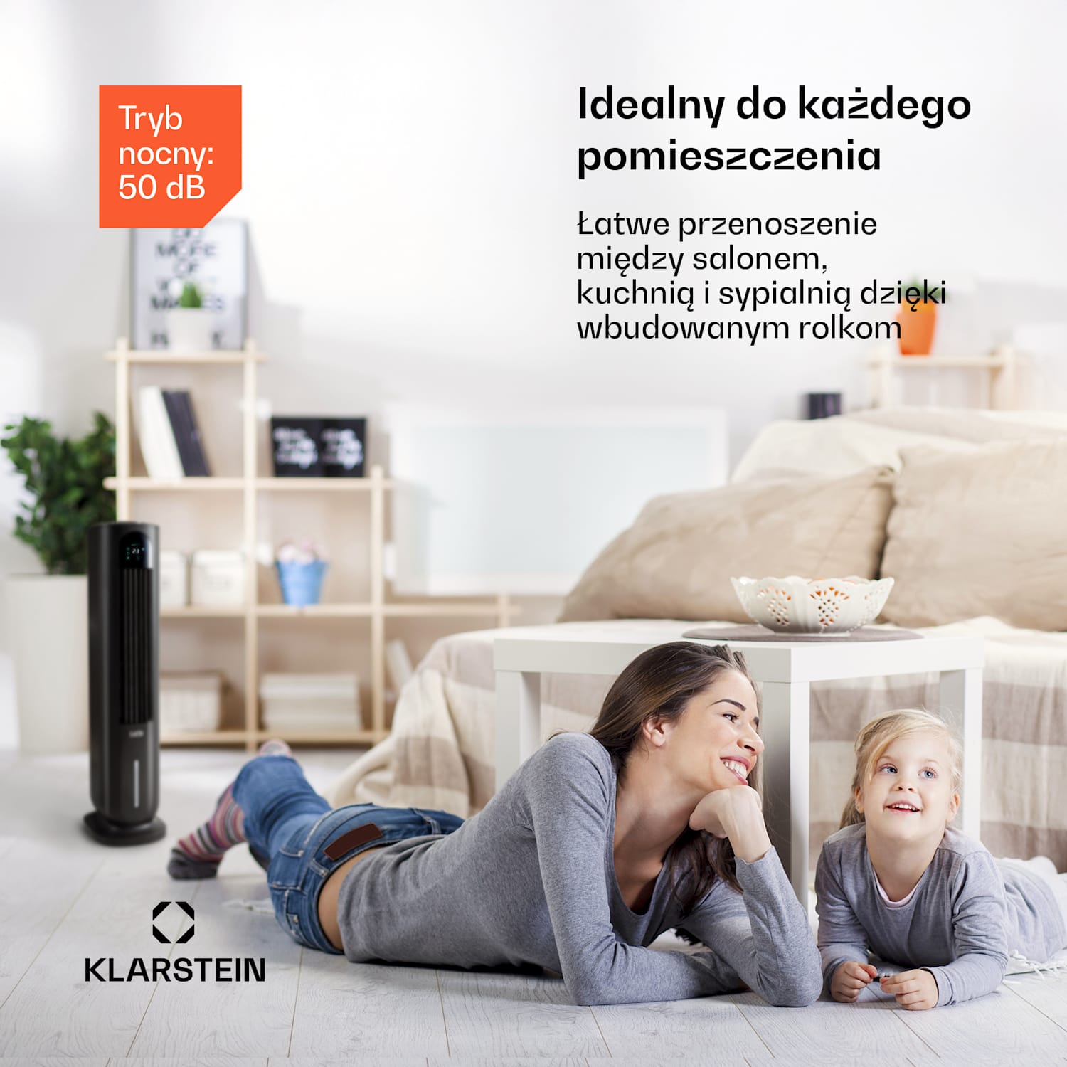Polar Tower Smart, klimator, wentylator, 7 l, 85 W, pilot zdalnego sterowania, 5 x wkład chłodzący 330 m³/h | Tak | Czarny