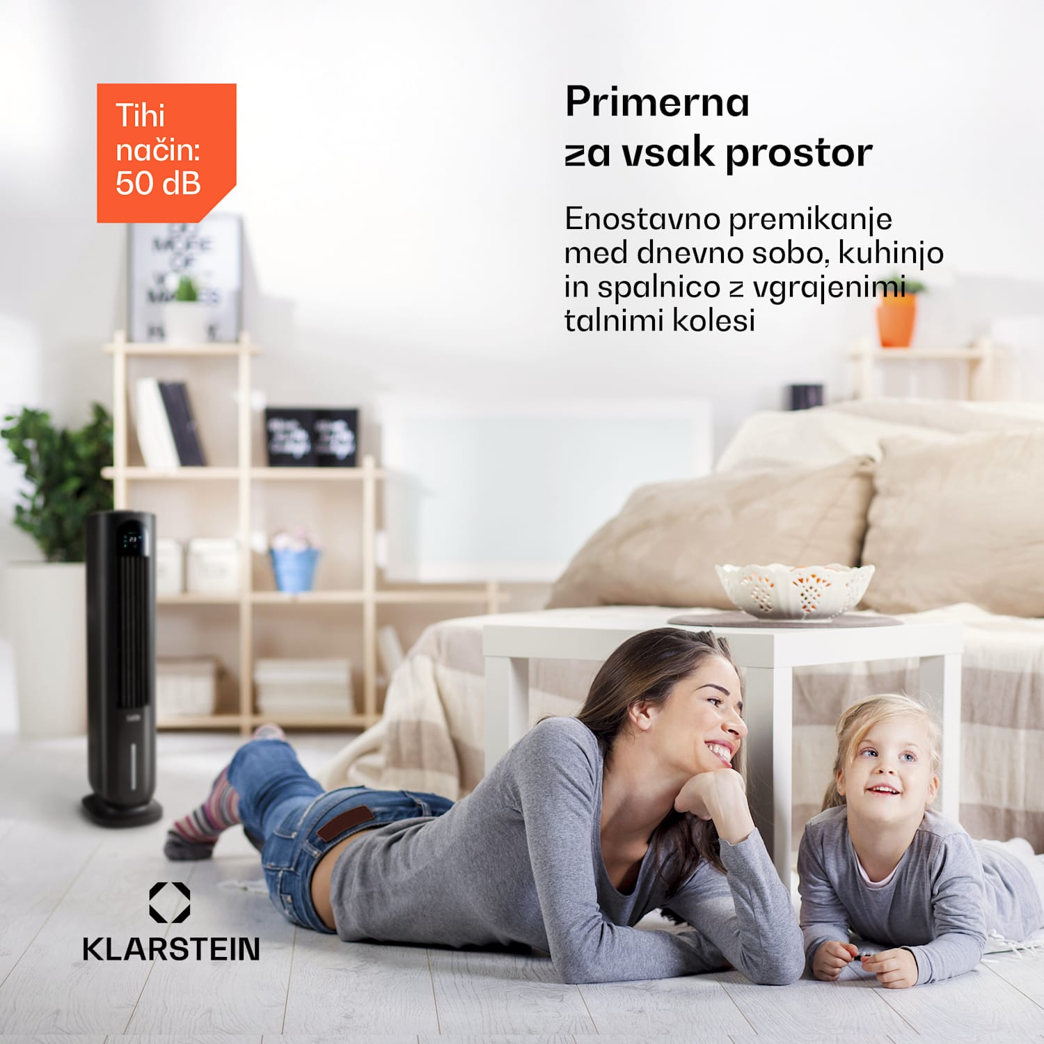 Polar Tower Smart, ventilator, hladilnik zraka, 7 L, 85 W, daljinski upravljalnik, 5 x hladilni boks 