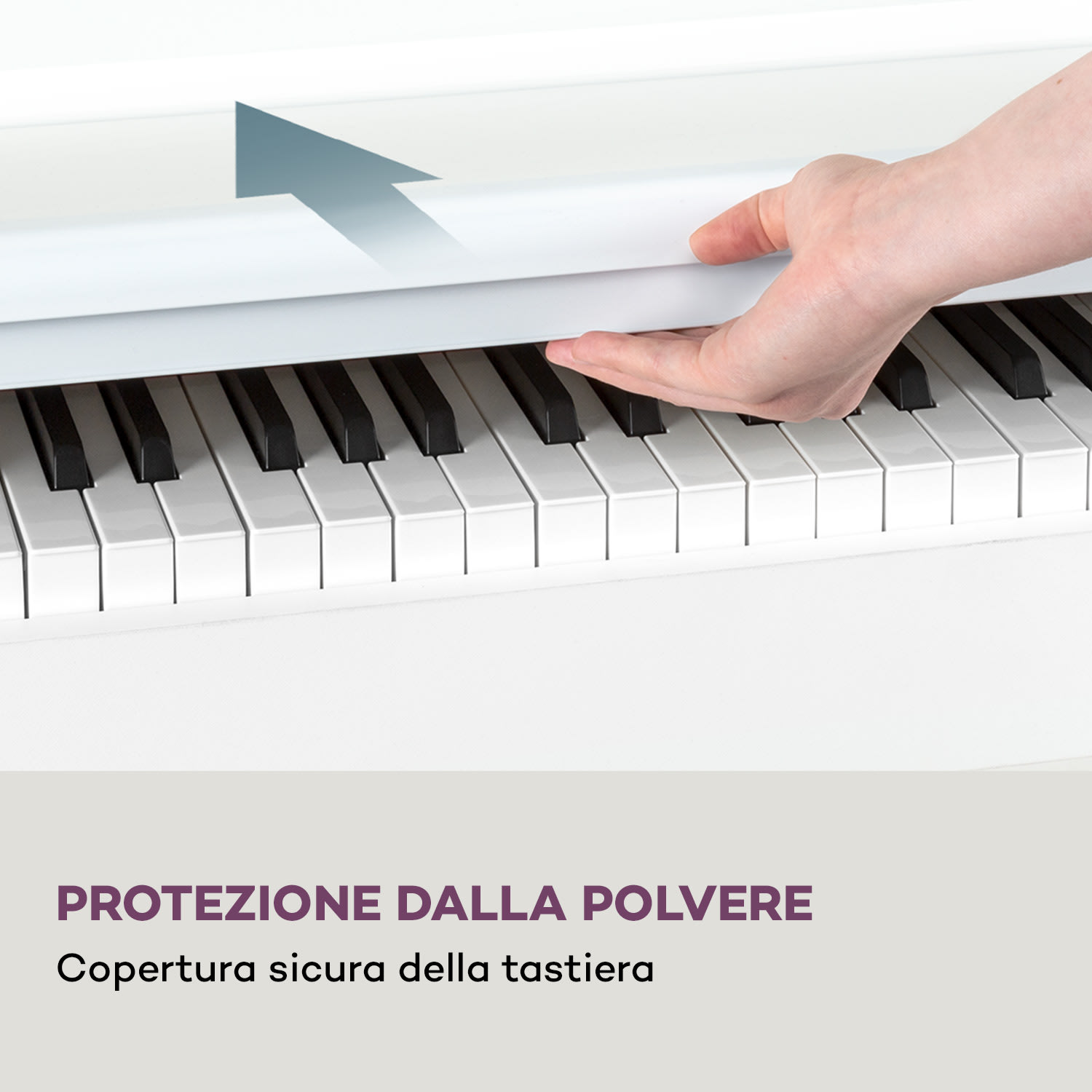 Subi 88 Harmony Piano elettrico 88 tasti meccanica a martello 160 ritmi 80 canzoni demo Legno bianco
