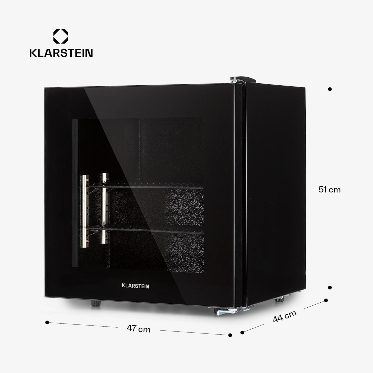 IceAge 36 Gefrierschrank 36 Liter EEK E 2 Etagen Thermostat Glasfront 36 Ltr | Schwarz