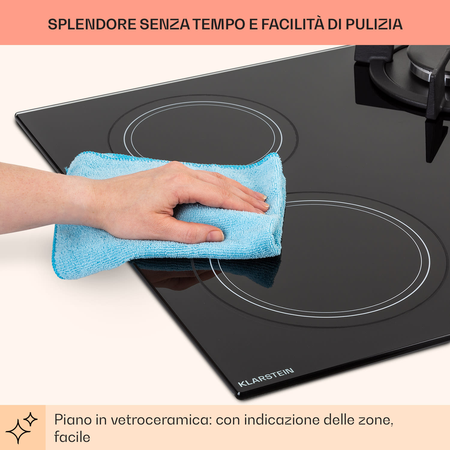 MultiChef 4 Piano cottura combinato gas/vetroceramica 4 zone 4