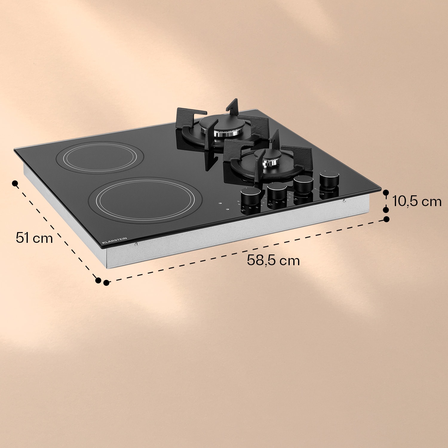 MultiChef 4 combo gas hob gas/glass ceramic 4 zones 4