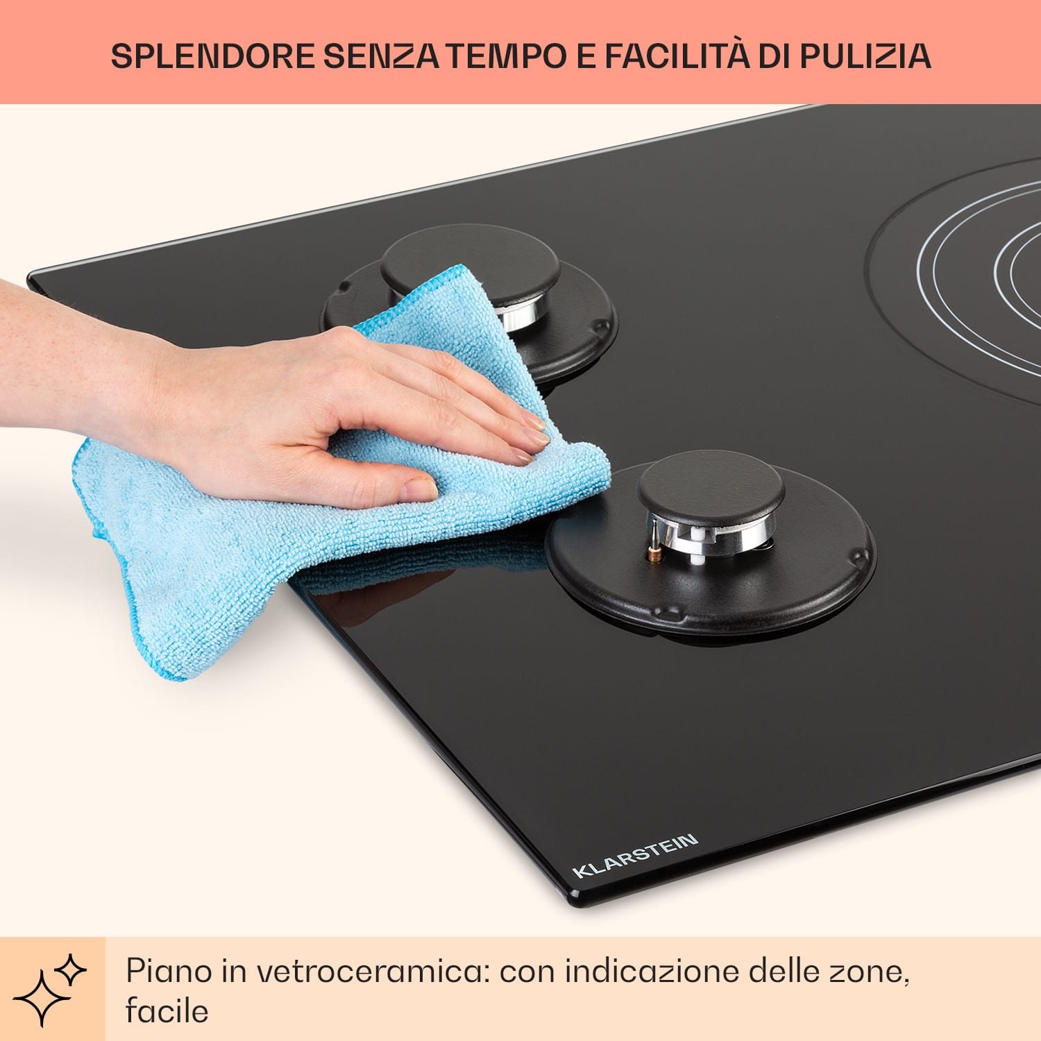 MultiChef 5 Piano cottura combinato gas/vetroceramica 5 zone 5