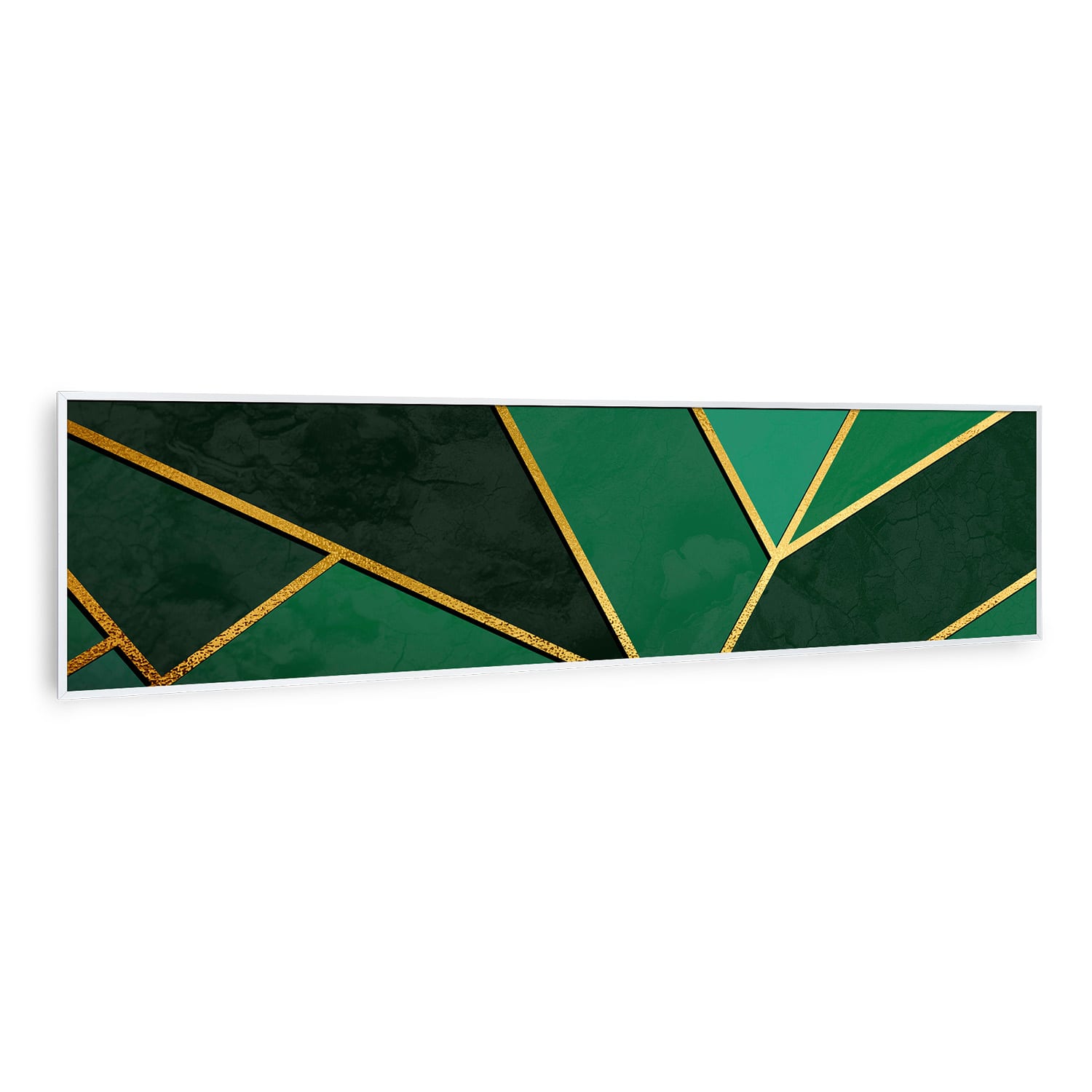 Wonderwall Air Art Smart Riscaldatore a infrarossi Linea verde 120x30cm 350W 120 x 30 cm | Linea verde, cornice bianca
