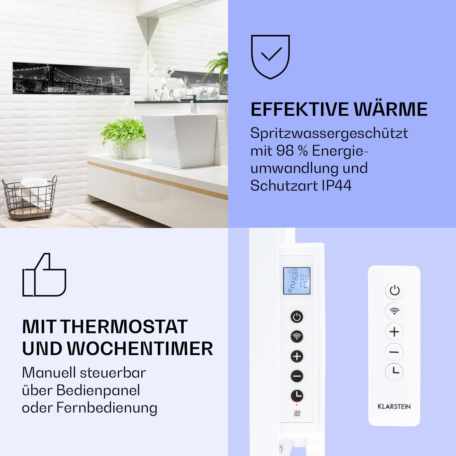 Wonderwall Air Art Smart Riscaldatore a infrarossi Ponte 120x30cm 350W 