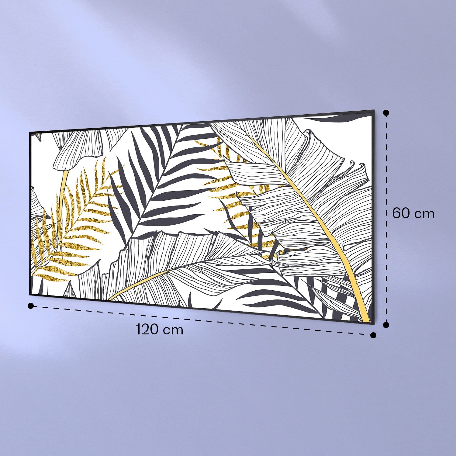 Wonderwall Air Art Smart Riscaldatore a infrarossi Foglia 120x60cm 700W 