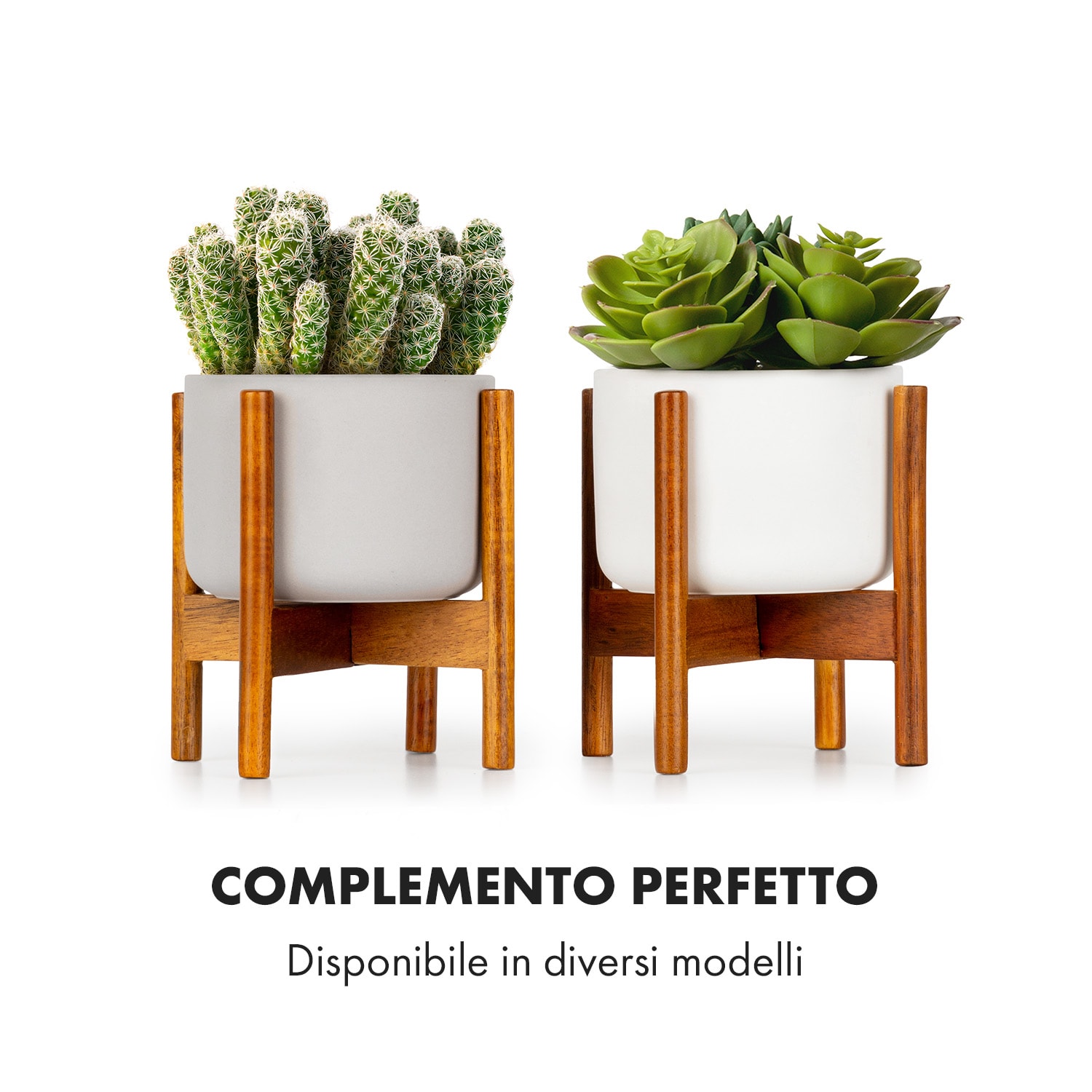 Thorn - Fioriera con portavaso, set da 2 pz., stile anni '50  
