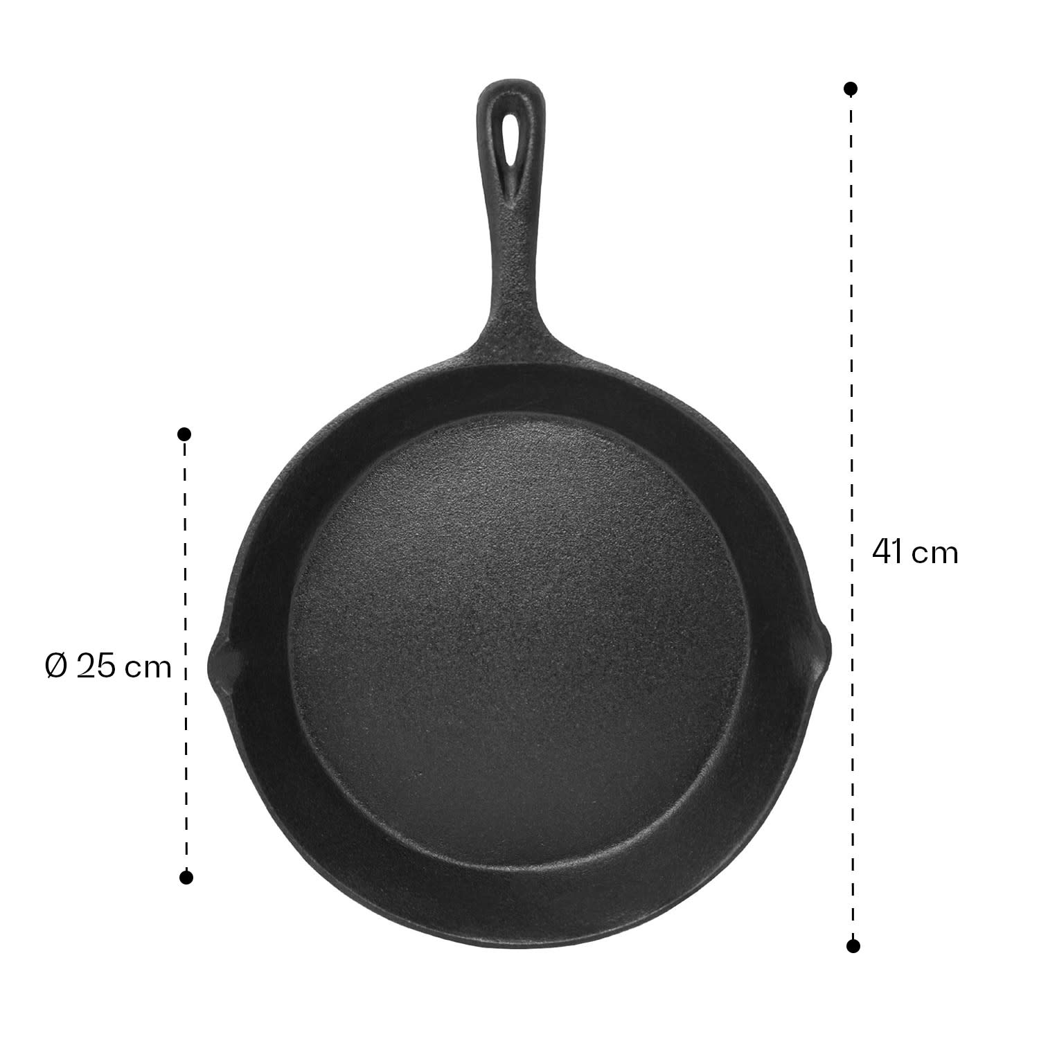 Parthenaise - Padella da 30 cm Ø, in ghisa, rotonda, pretrattata, adatta all'uso in forno 