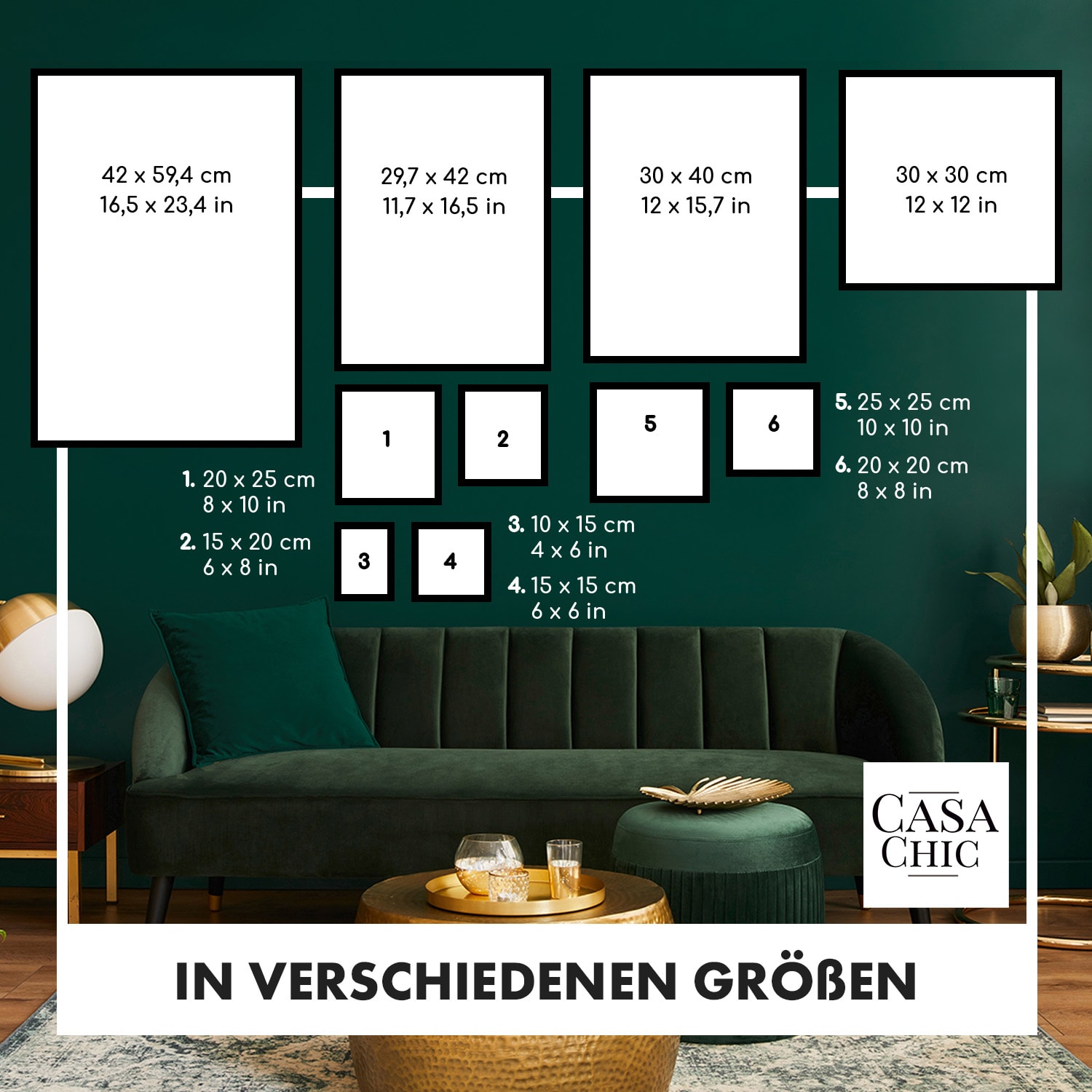 Everton Bilderrahmen quadratisch 15 x 15 cm Fotos   Passepartout Glas 