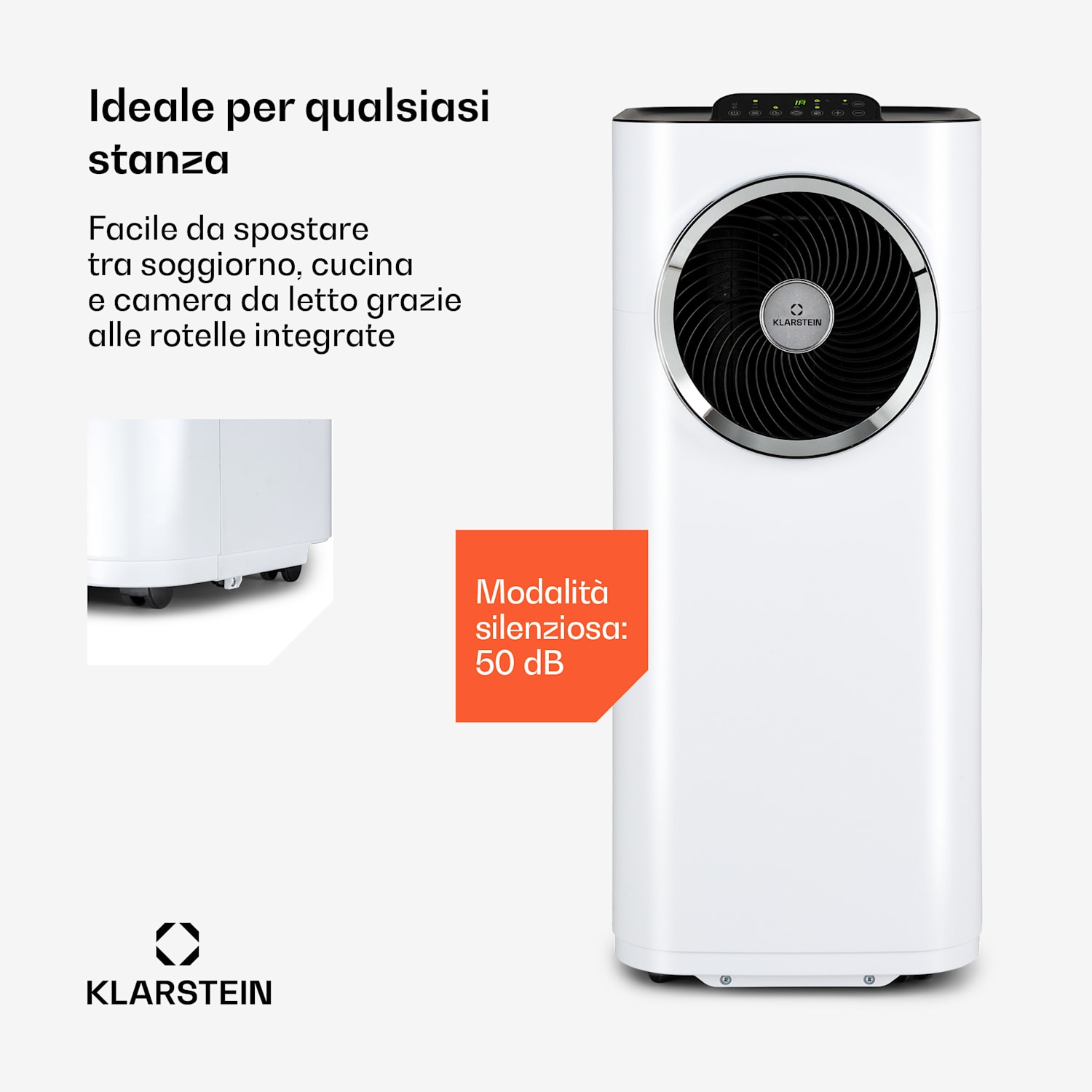 Kraftwerk Eco Smart 11 climatizzatore 3 in 1, 11.500 BTU, controllo via app, telecomando  Bianco