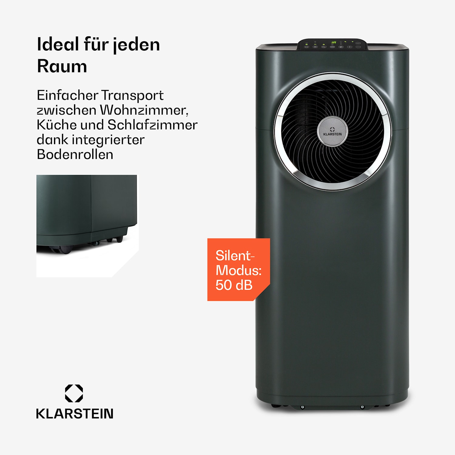 Kraftwerk Eco Smart 11 climatizzatore 3 in 1, 11.500 BTU, controllo via app, telecomando  Antracite