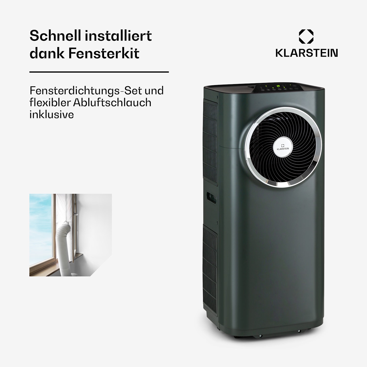 Kraftwerk Eco Smart 11 climatizzatore 3 in 1, 11.500 BTU, controllo via app, telecomando  Antracite