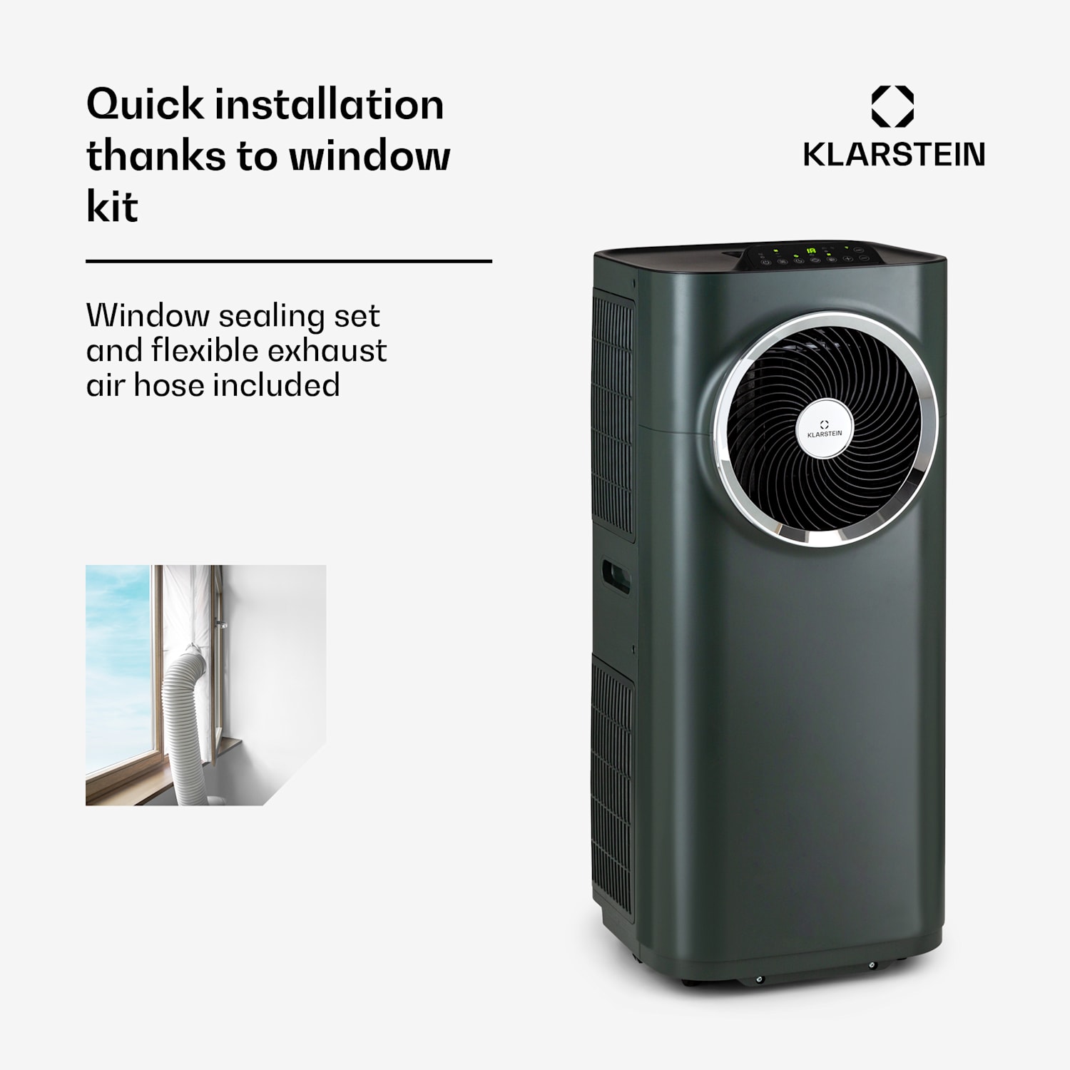 Energiecentrale Eco Smart 11 airconditioning 3-in-1 11.500 BTU app-bediening via de afstandsbediening  Antraciet