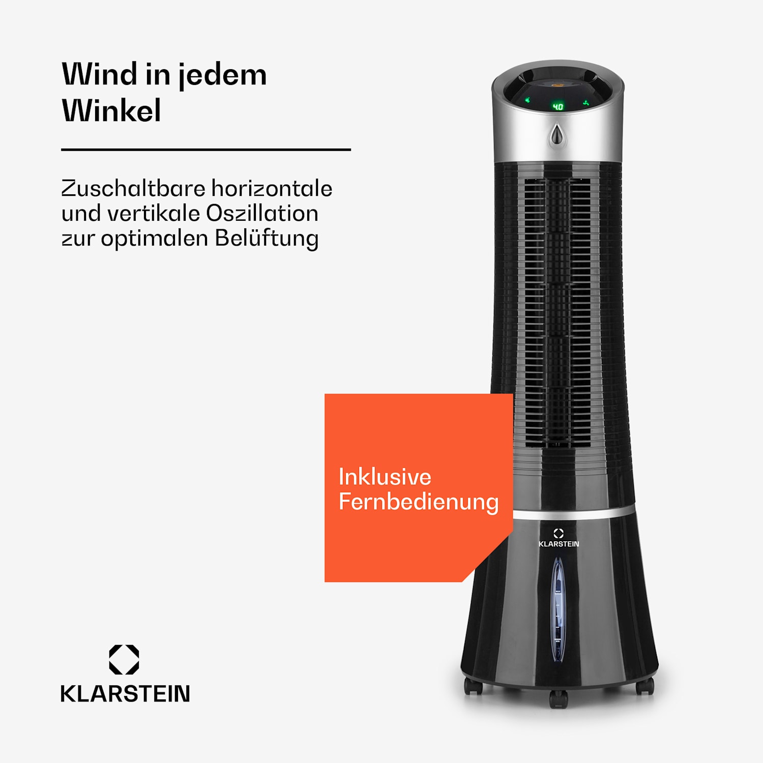 Skyscraper Ice Smart 4-in-1 Ventilatore & raffrescatore WiFi 210m³/h Telecomando 210 m³/h | Sì | Nero