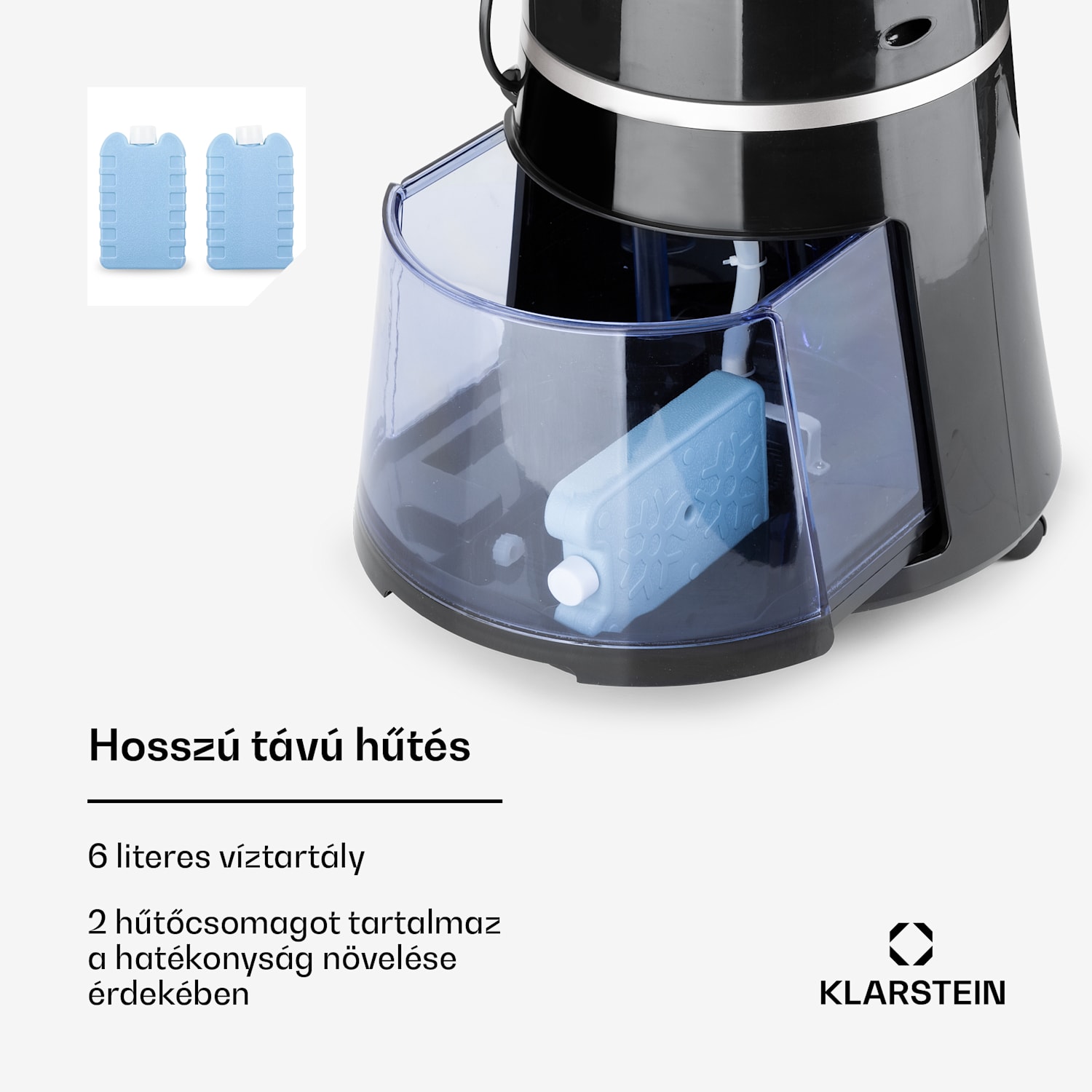 Skyscraper Ice Smart, 4 az 1-ben, léghűtő és ventilátor, WiFi, 210m³/ó, távirányítóval 210 m³/h | Igen | Fekete