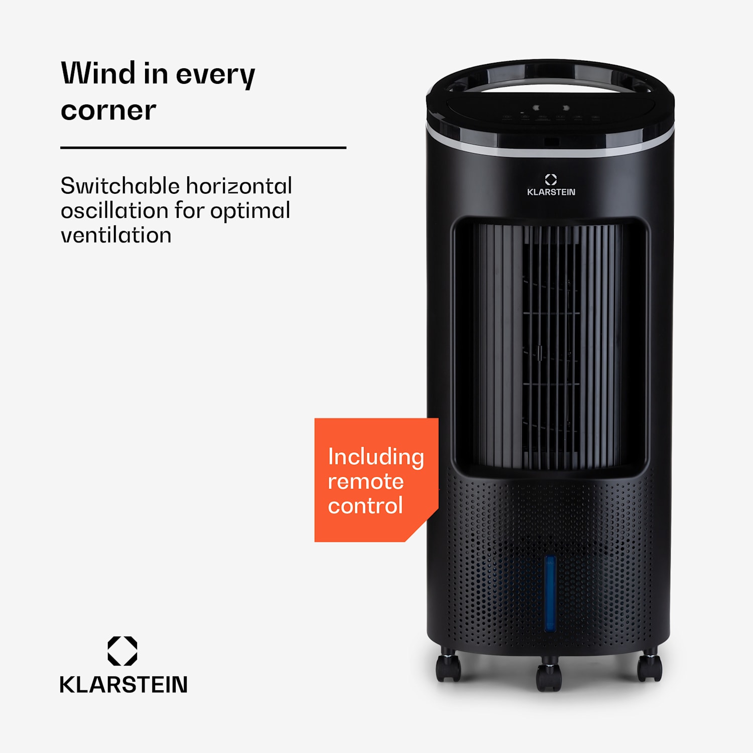 IceWind Plus Smart Smart Refroidisseur d'air 4-en-1 Ventilateur Humidificateur Purificateur d'air Contrôle par application 330 m³/h | Oui | Noir