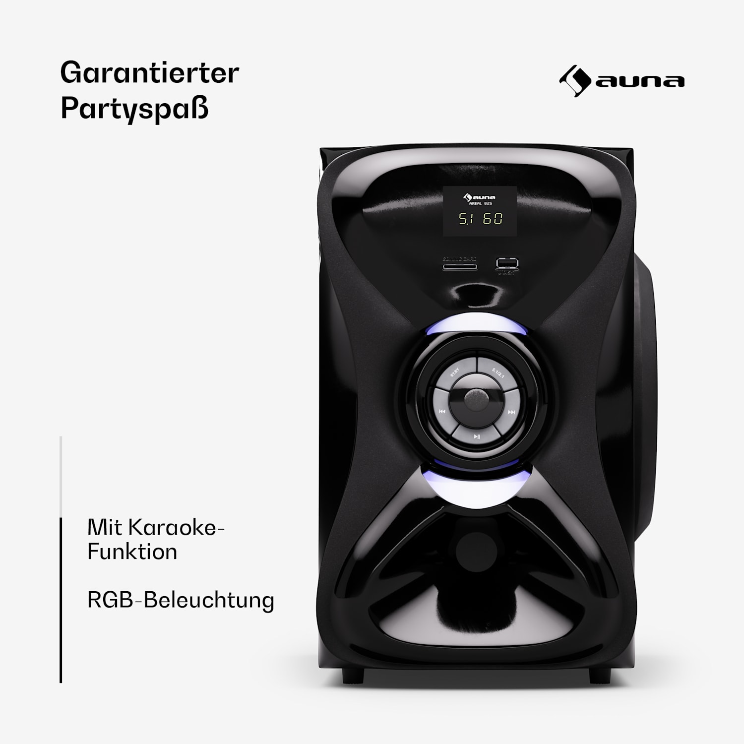Areal 825 5.1 Wireless Soundsystem Bluetooth 120 W mit Karaoke-Funktion kabellose Rear-Lautsprecher 