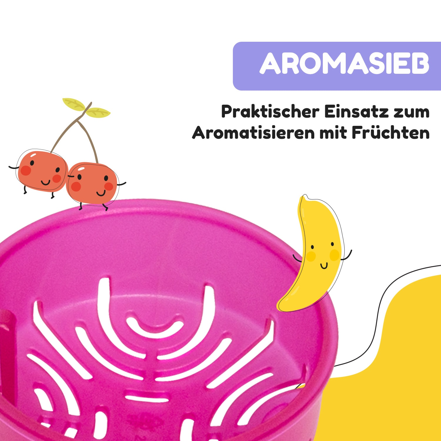 Wakaba Trinkflasche 800 ml Tritan BPA-frei 800 ml | Kräftiges Lila