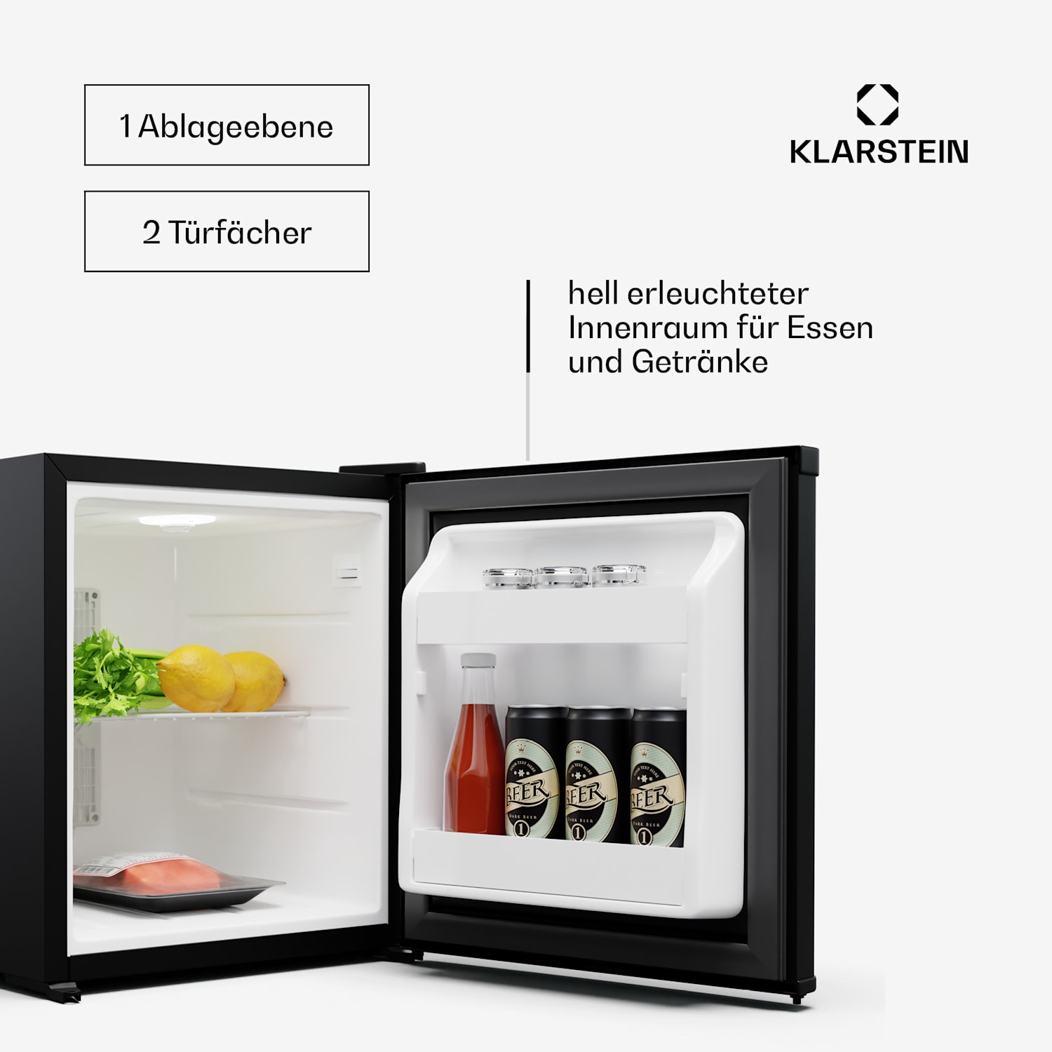 Matterhorn 28 Minikühlschrank 28 Liter 35 dB kompakt abschließbar 