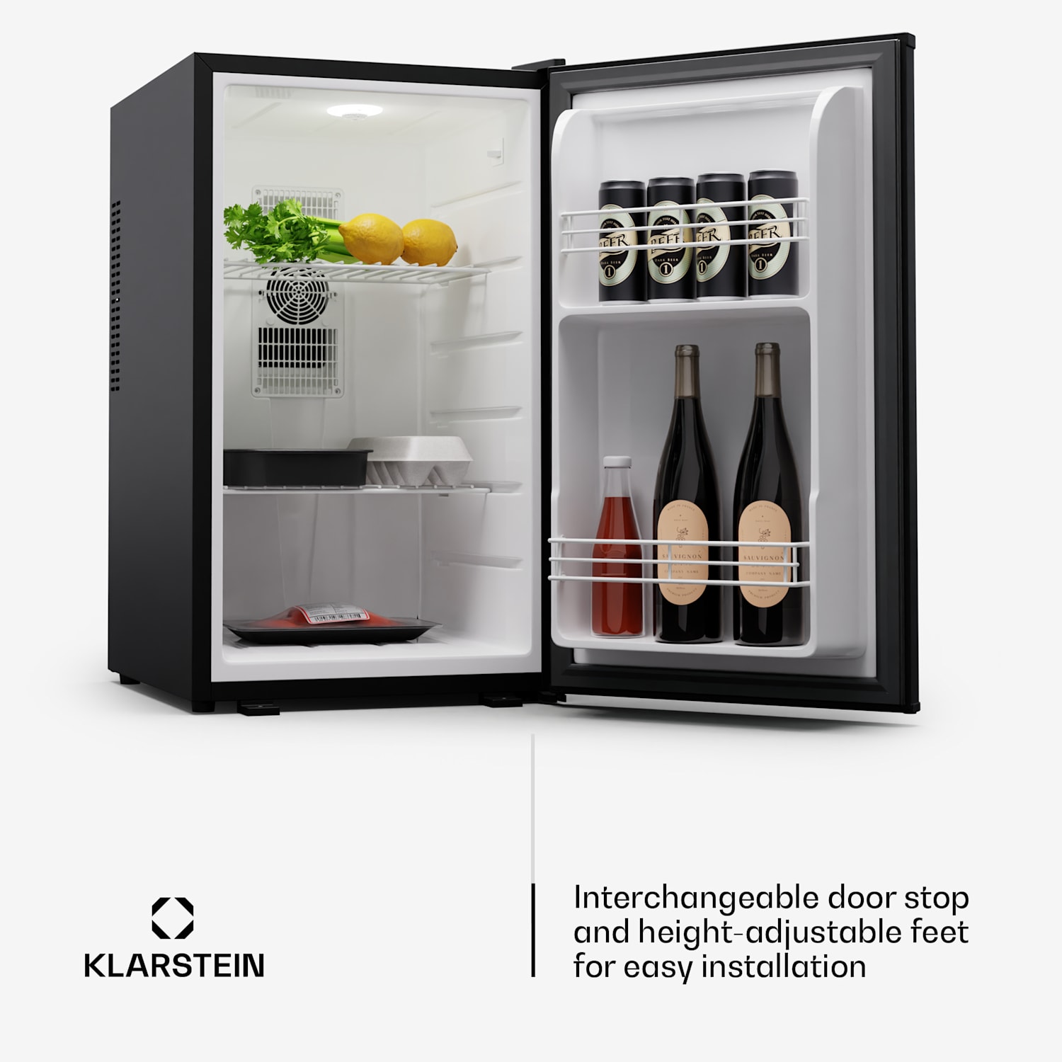 Mini-frigorífico Matterhorn 68, 68 litros 35 dB compacto com fechadura 68 L | Preto
