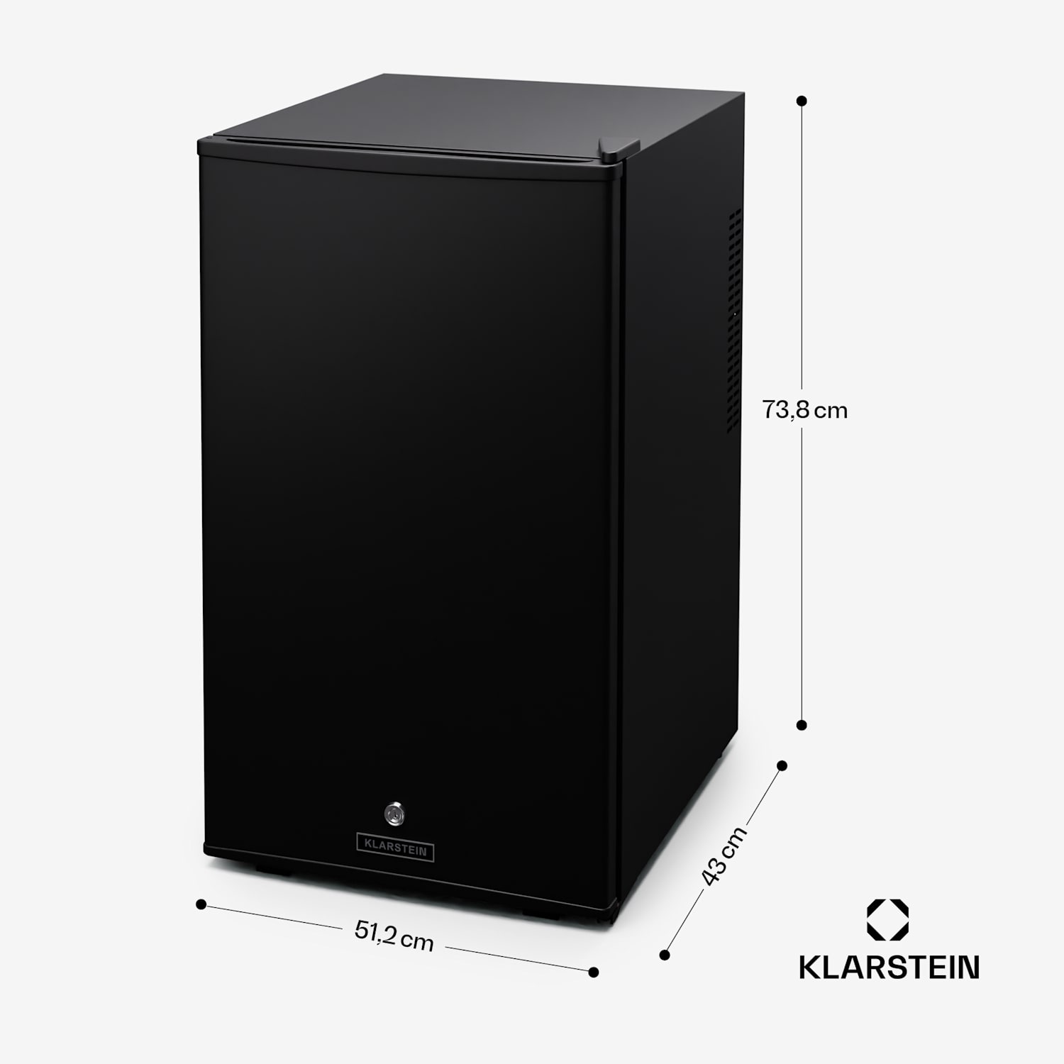 Mini-frigorífico Matterhorn 68, 68 litros 35 dB compacto com fechadura 68 L | Preto