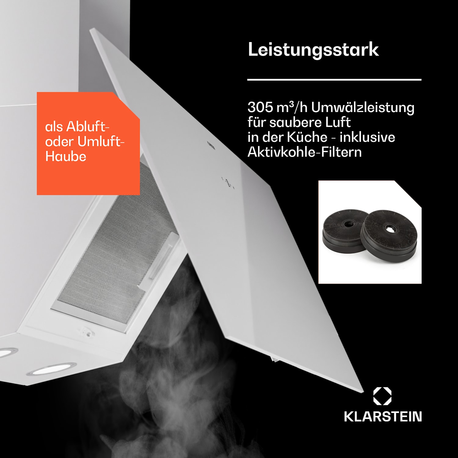 Laurel 90 Dunstabzugshaube 90cm Abluft: 247 m³/h LED Touch 
