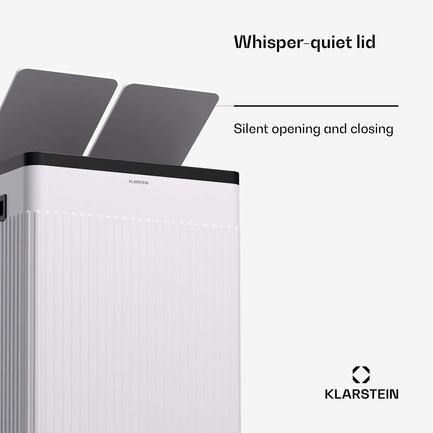 Grama 60 pedal bin 60L / 2x30L noiseless PP retro 60 Ltr | White