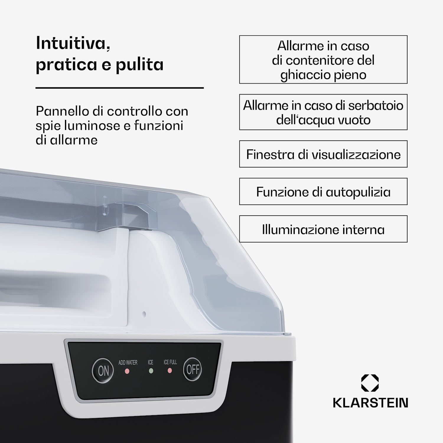 Wallberg Nugget - Ice maker, macchina del ghiaccio Nero