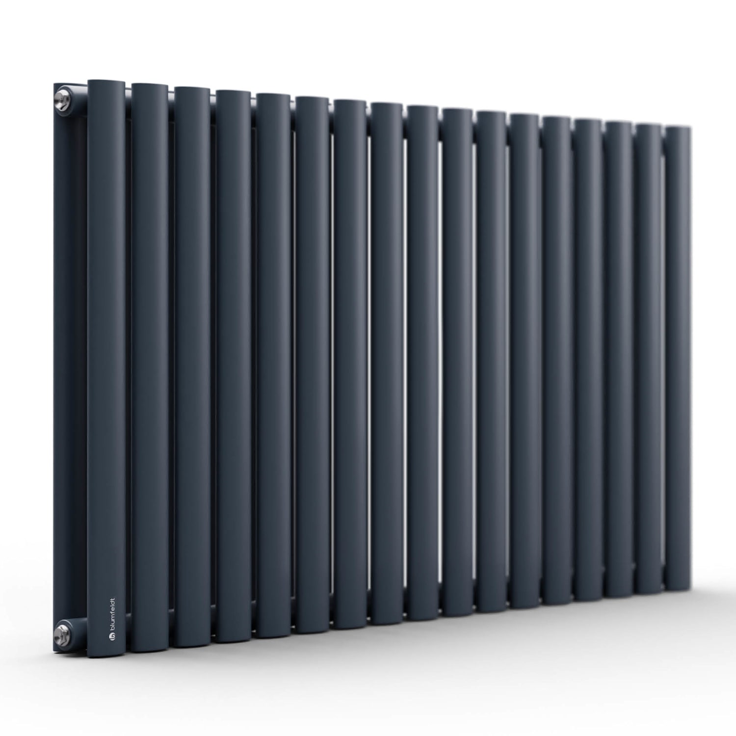 Tallheo 100 x 60 Heizkörper Röhrenheizkörper 1445W Warmwasser 1/2 60 x 100 cm | zweireihig | Anthrazit