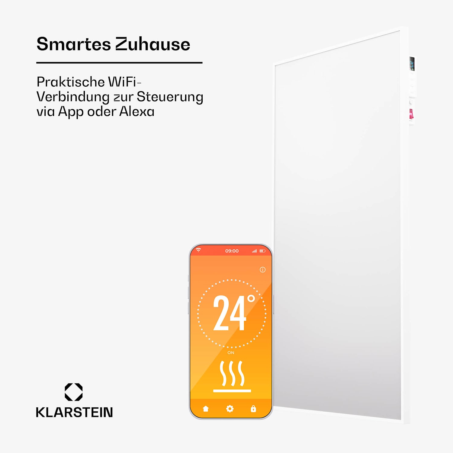 Wonderwall Air Smart 480 radiateur infrarouge 50 x 90 cm Appli 480 W 480 W | Blanc