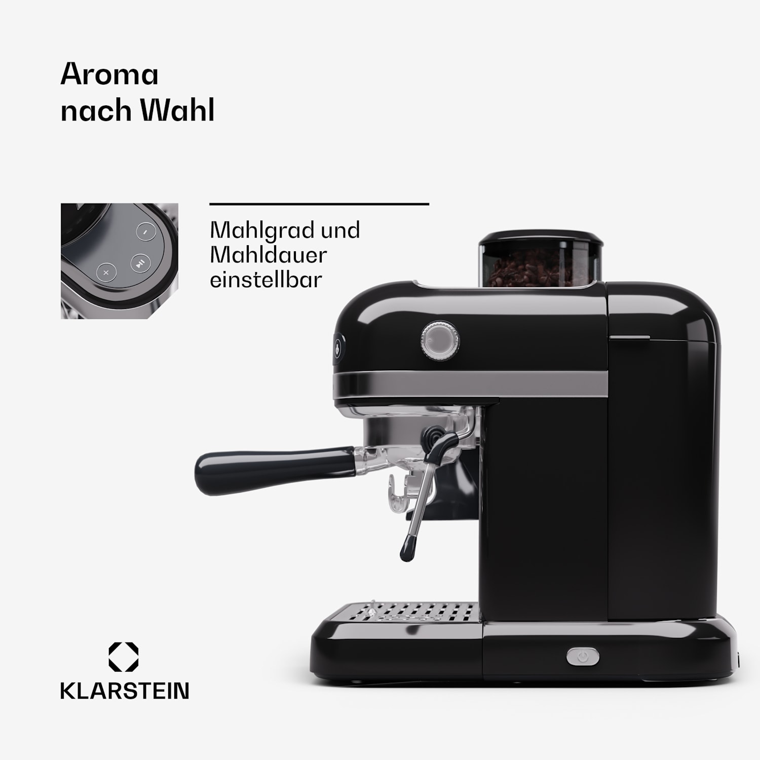 Bella Café Espressomaschine inkl. Mahlwerk 1550W 20 bar 1,4 l  Schwarz