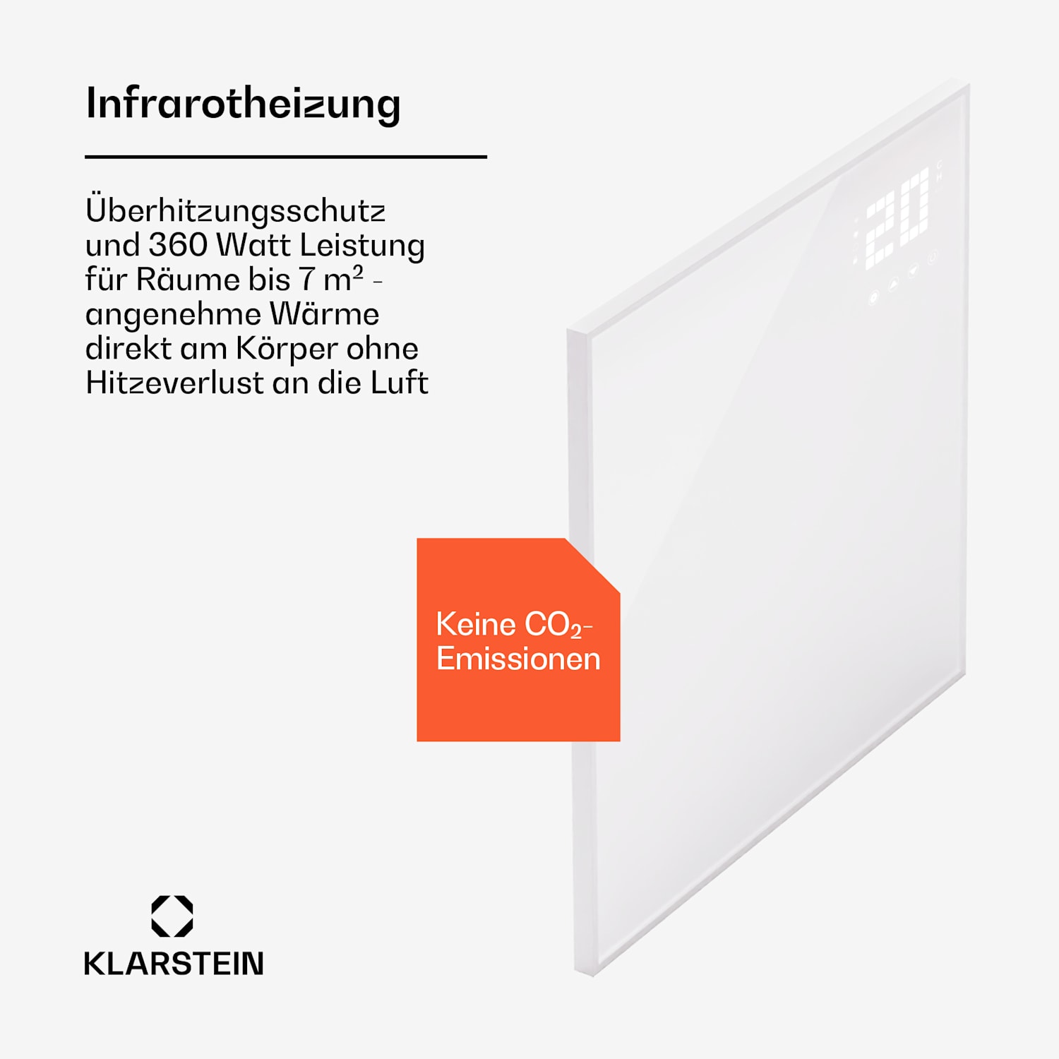 Wonderwall Smart Bornholm Infrarotheizung 70x60cm App 360W 