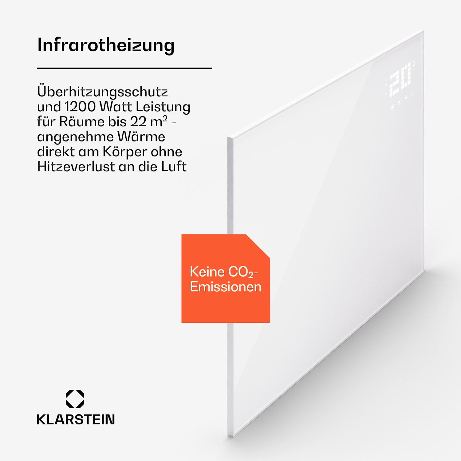 Wonderwall Smart Bornholm Infrarotheizung 125x100cm App 1200W 