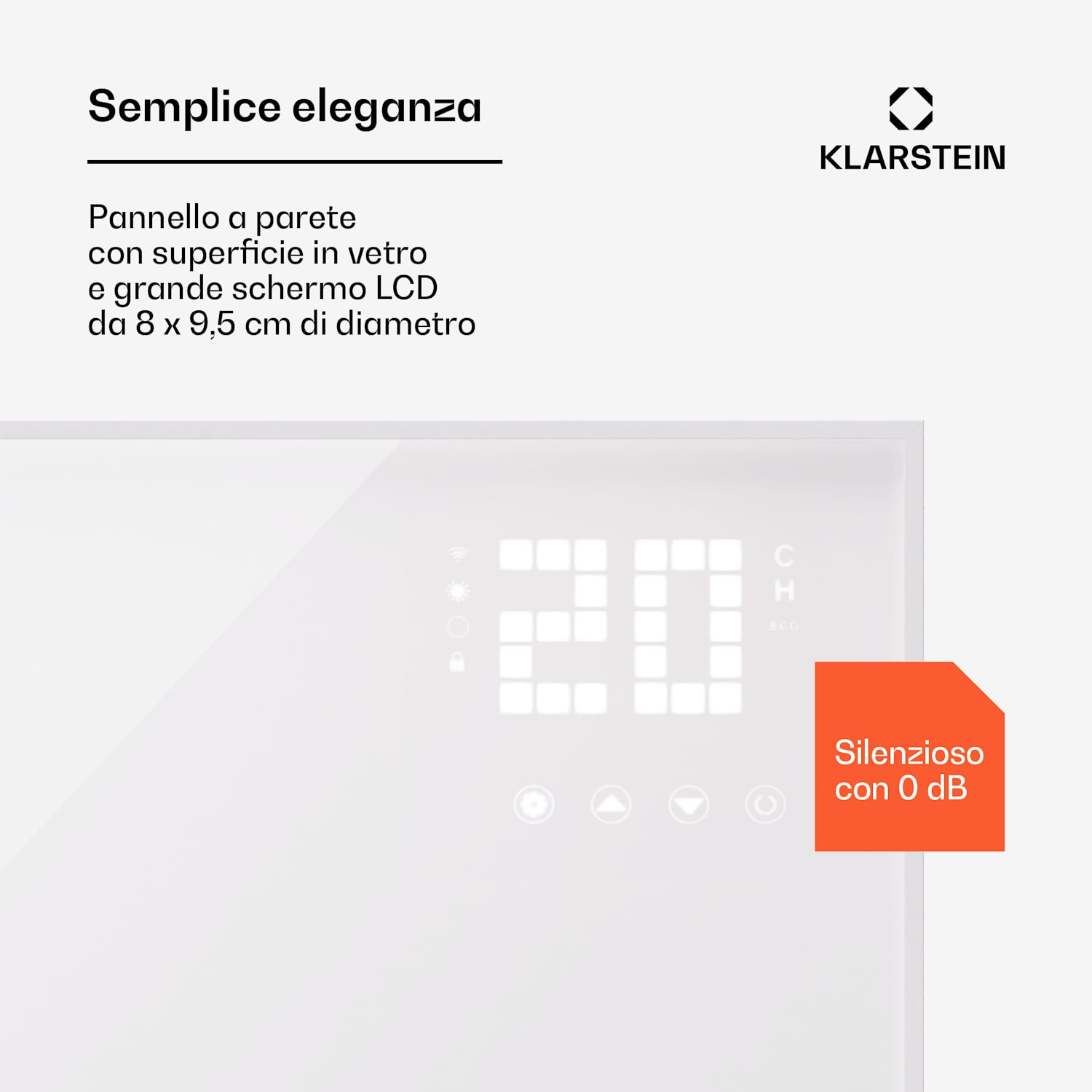 Wonderwall Smart Bornholm riscaldamento a infrarossi 125x100cm App 1200W 
