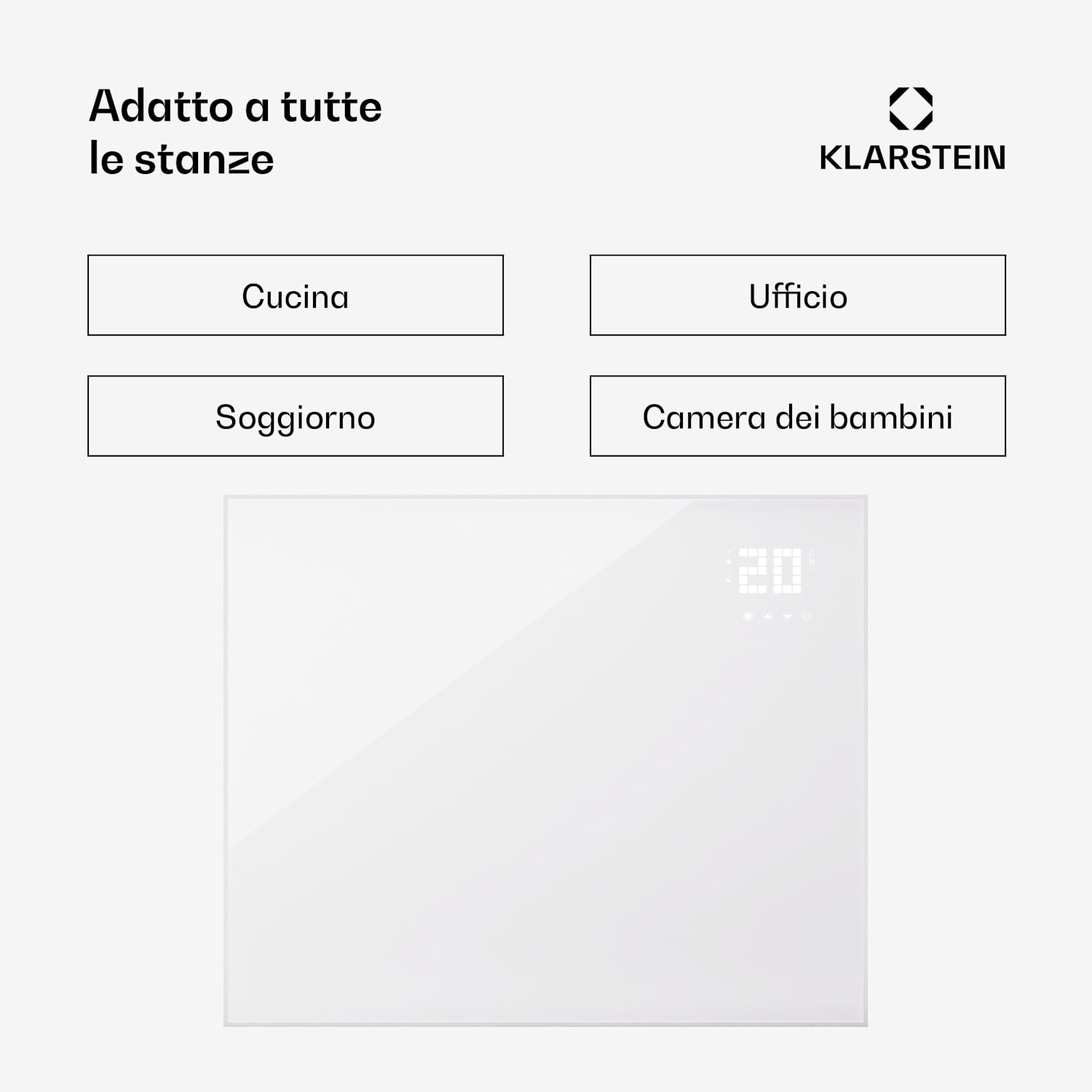 Wonderwall Smart Bornholm riscaldamento a infrarossi 125x100cm App 1200W 