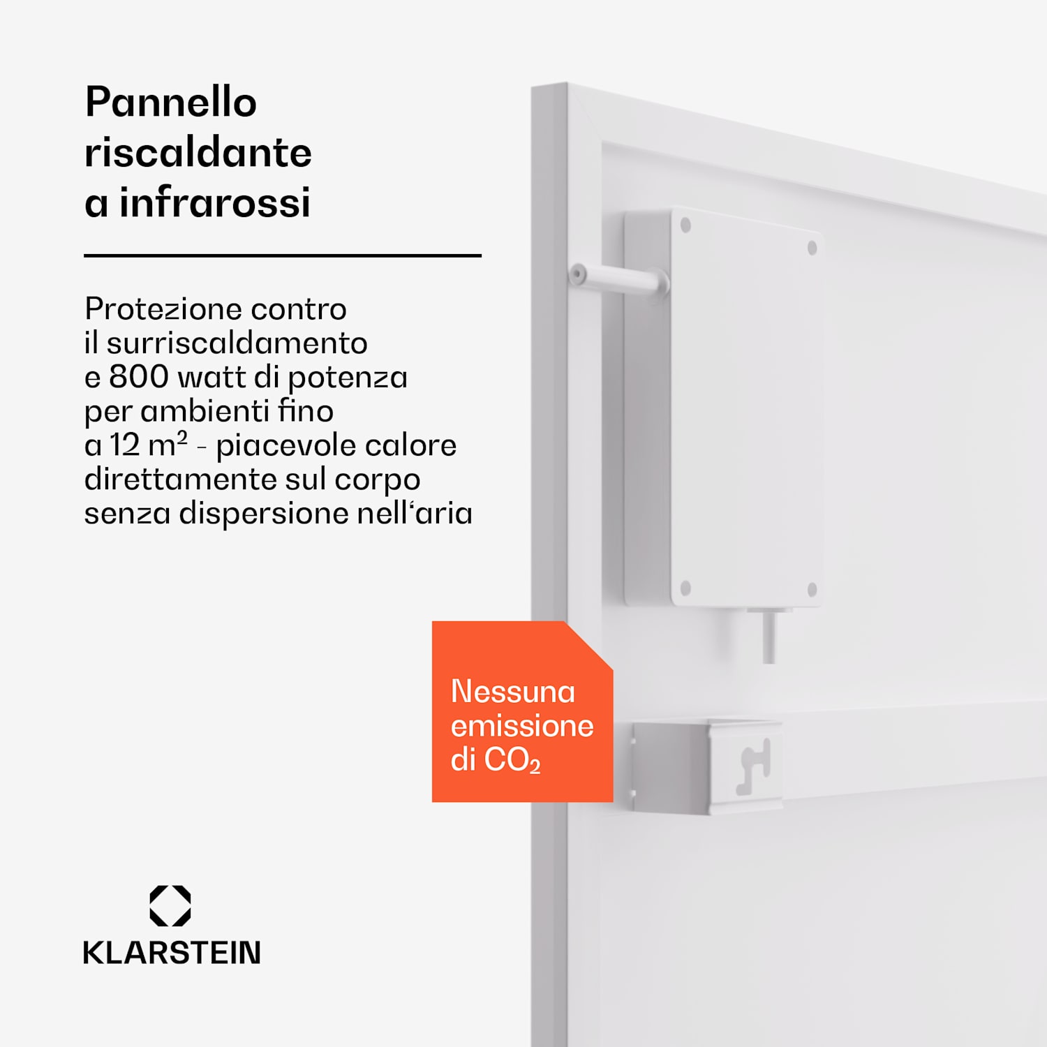 Wonderwall Smart Bornholm - Stufa a infrarossi, 60 x 100 cm, app, 800W 