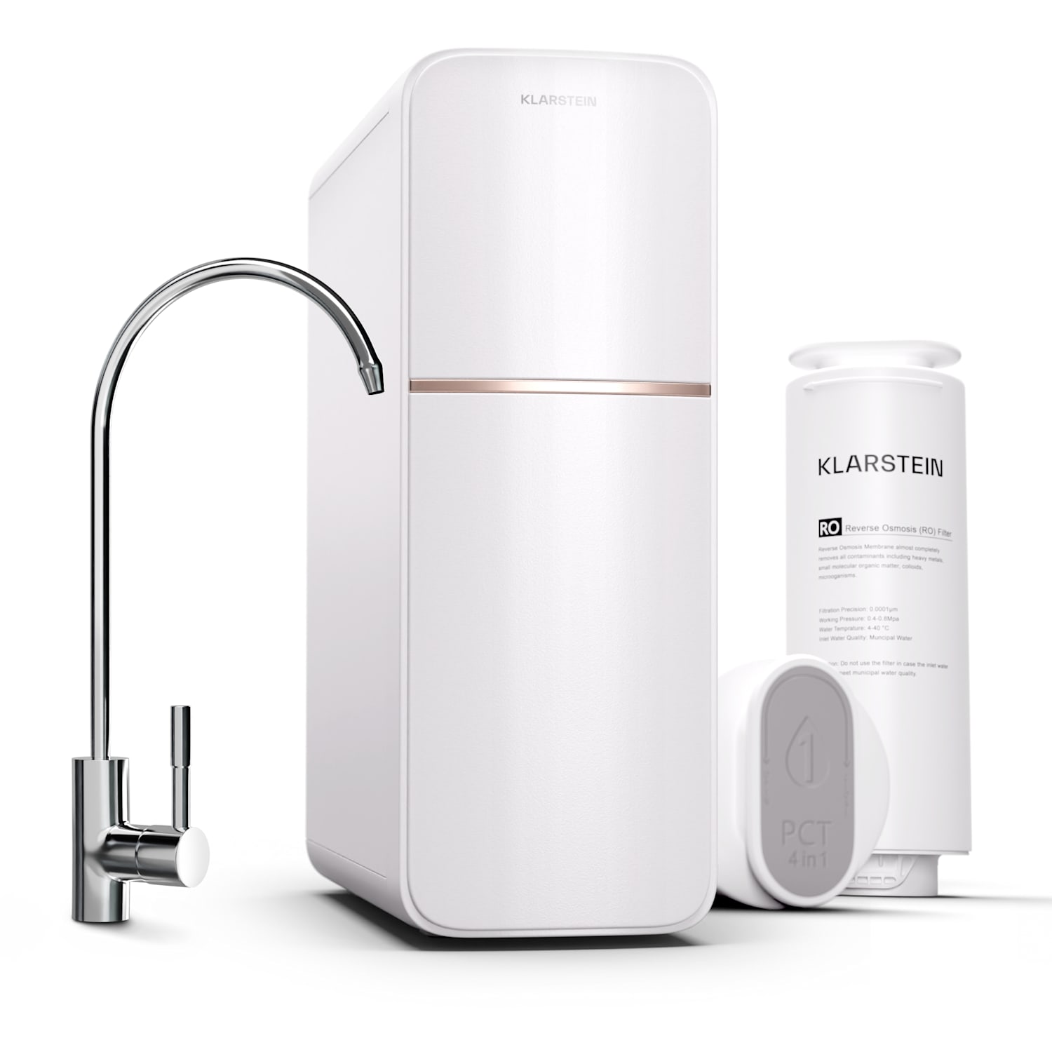 PureLine 800 Wasserfiltersystem Umkehrosmose 800 GPD 3000 L/d 800 GPD | Weiß