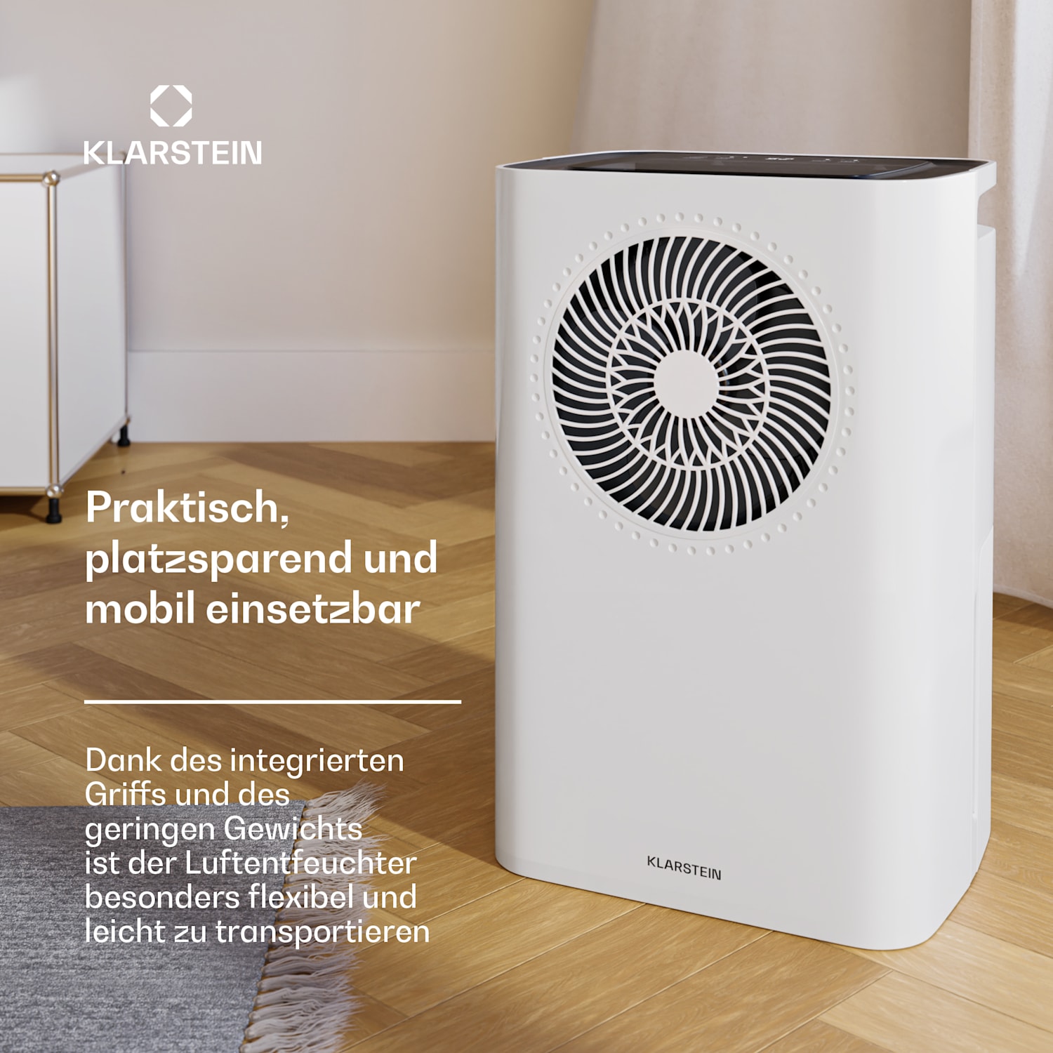 CircleDry Smart 16 L Déshumidificateur | 16 L/jour | 290 W | 32 m² | WiFi | Minuterie | Filtre 16 l /24 h | Blanc