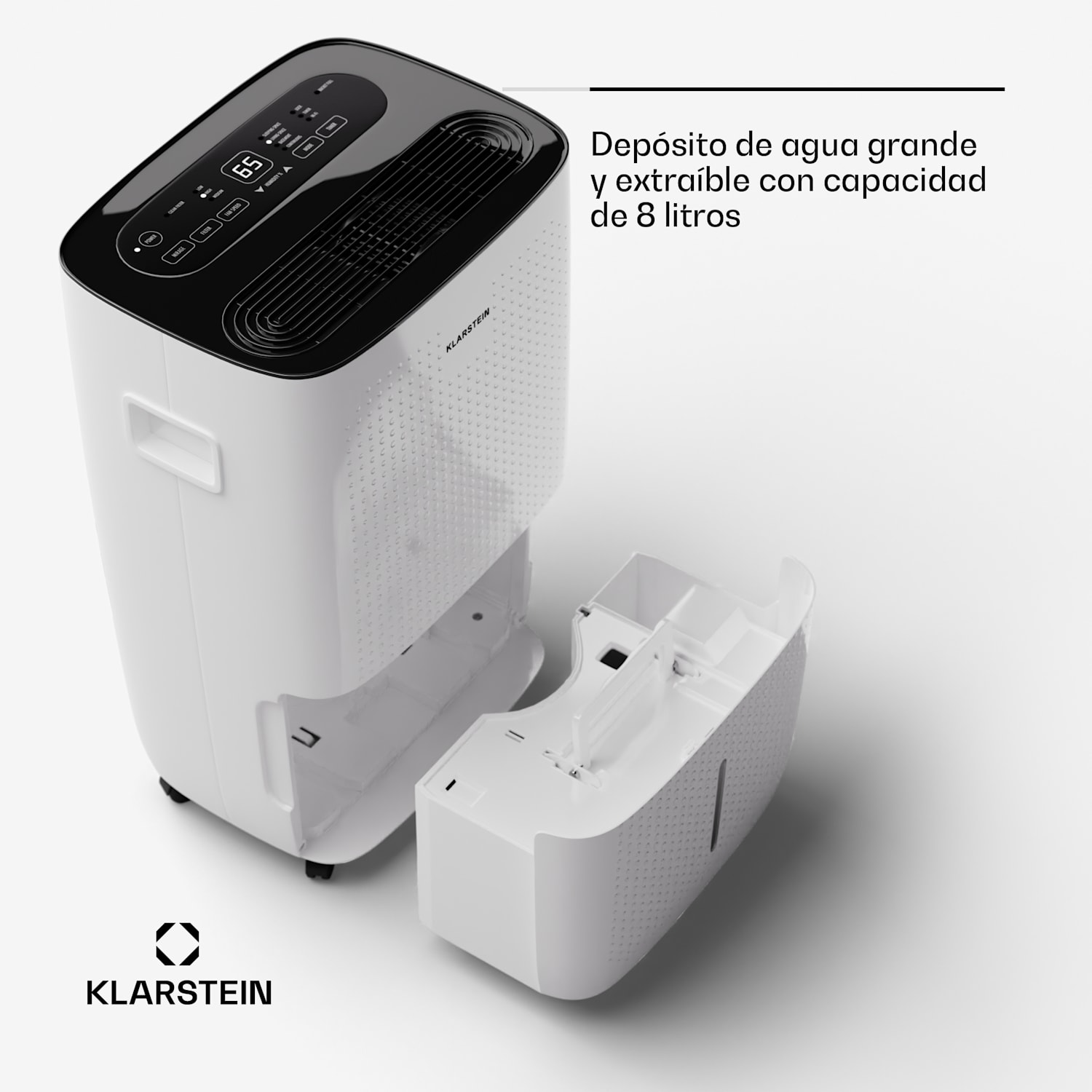 DryFy Connect 60 - Deumidificatore a compressione con interfaccia WiFi, 60 l/giorno, 45-65 m² 60/24h | Bianco