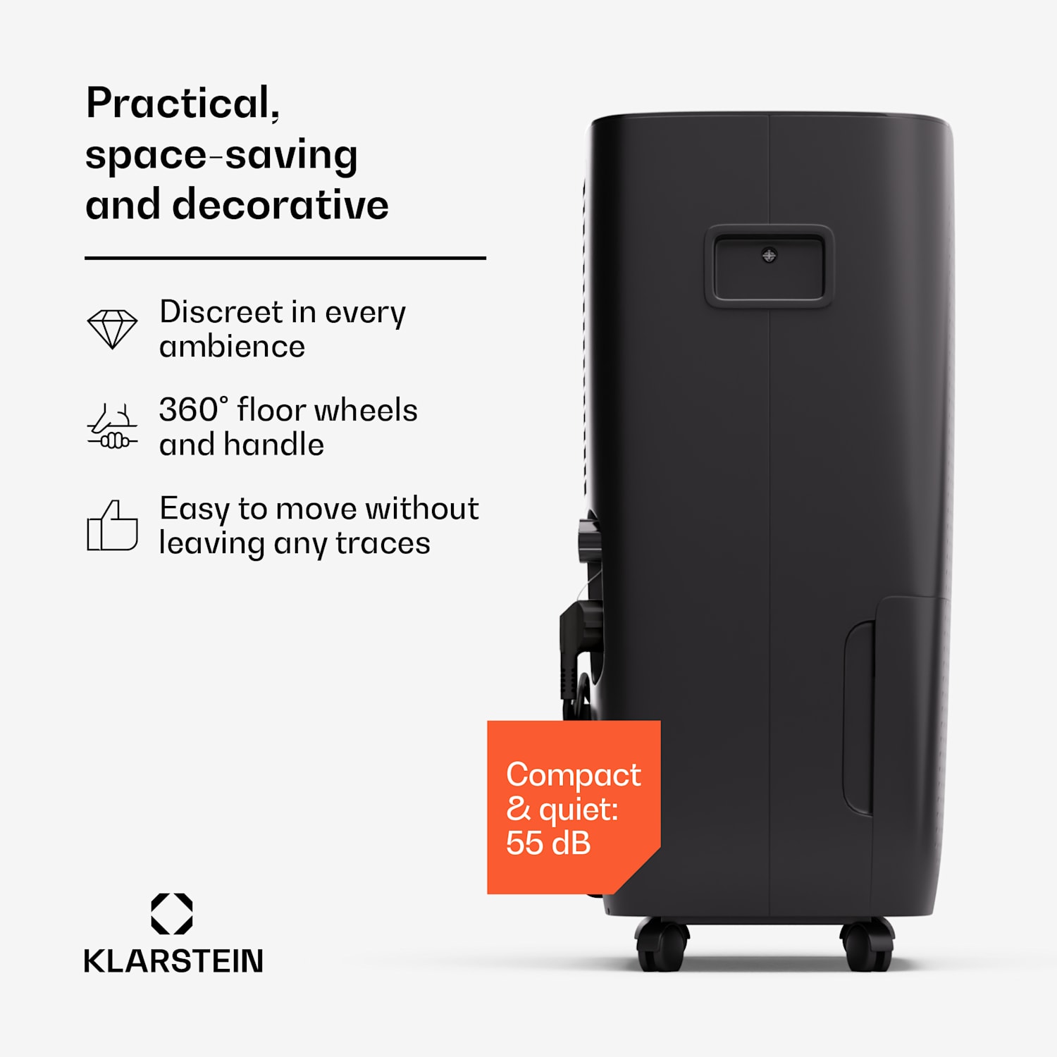 DryFy Connect 60 -ilmankuivain WiFi kompressio 60 l/vrk 45–65 m² 60/24h | Antrasiitti
